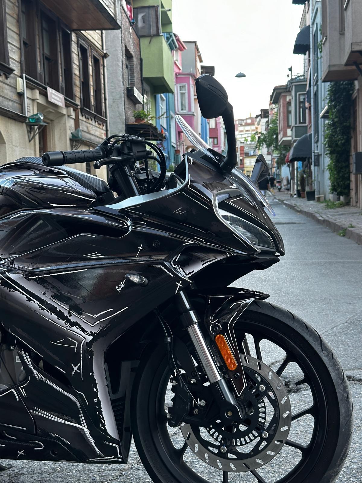 250SRCFMOTO 250SR Sticker Line Brush (Air Brush) Tasarım Motosiklet Sticker Etiket Kaplama