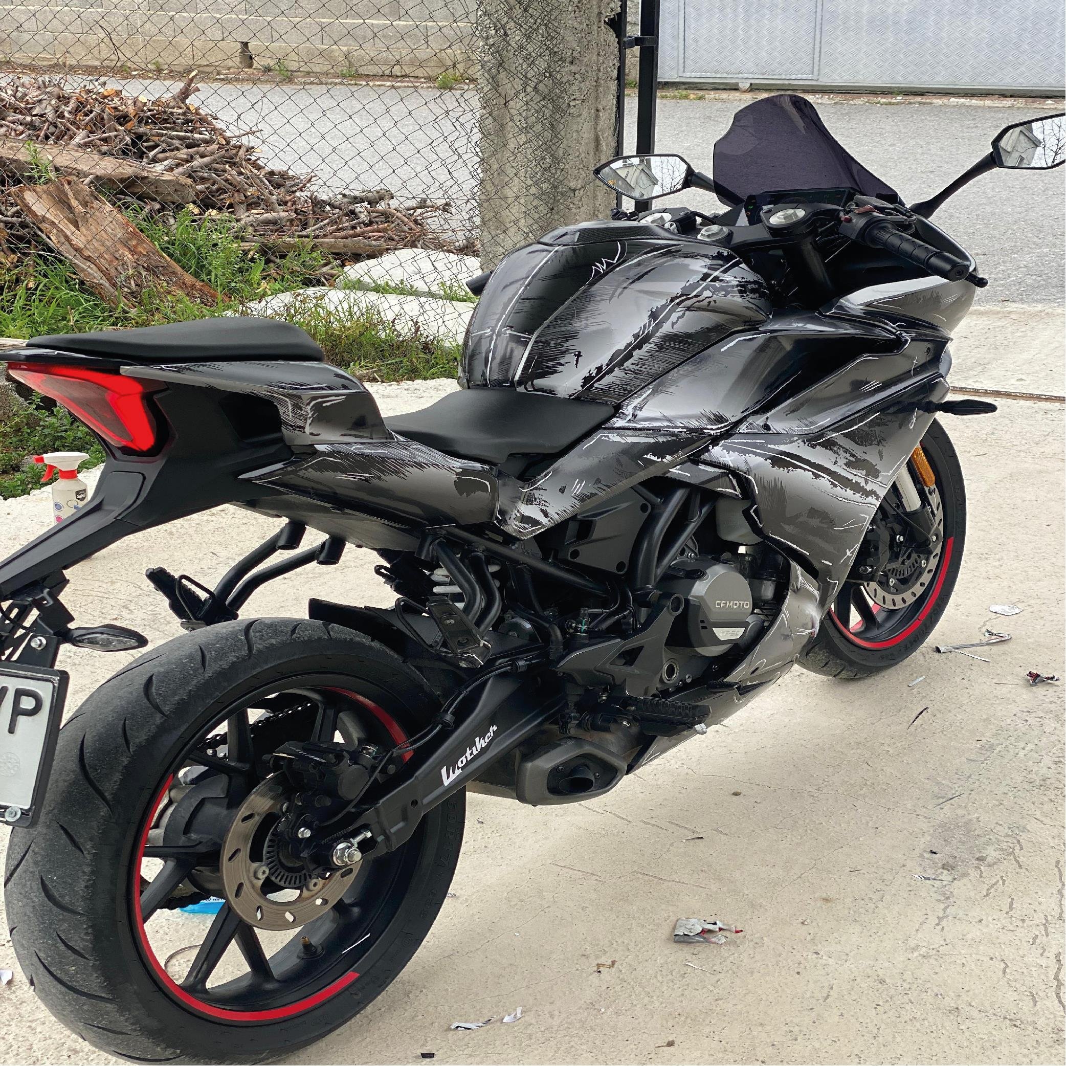 250SRCFMOTO 250SR Sticker Line Brush (Air Brush) Tasarım Motosiklet Sticker Etiket Kaplama