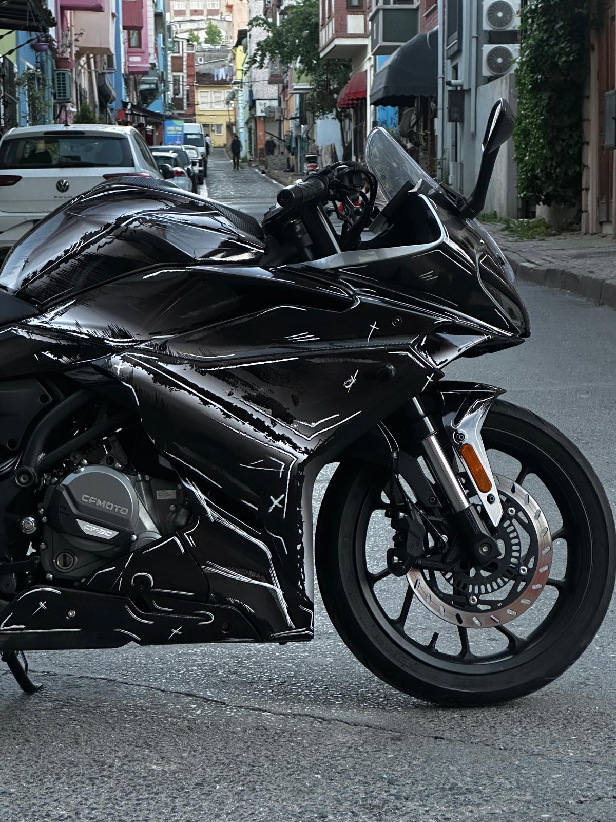 250SRCFMOTO 250SR Sticker Line Brush (Air Brush) Tasarım Motosiklet Sticker Etiket Kaplama