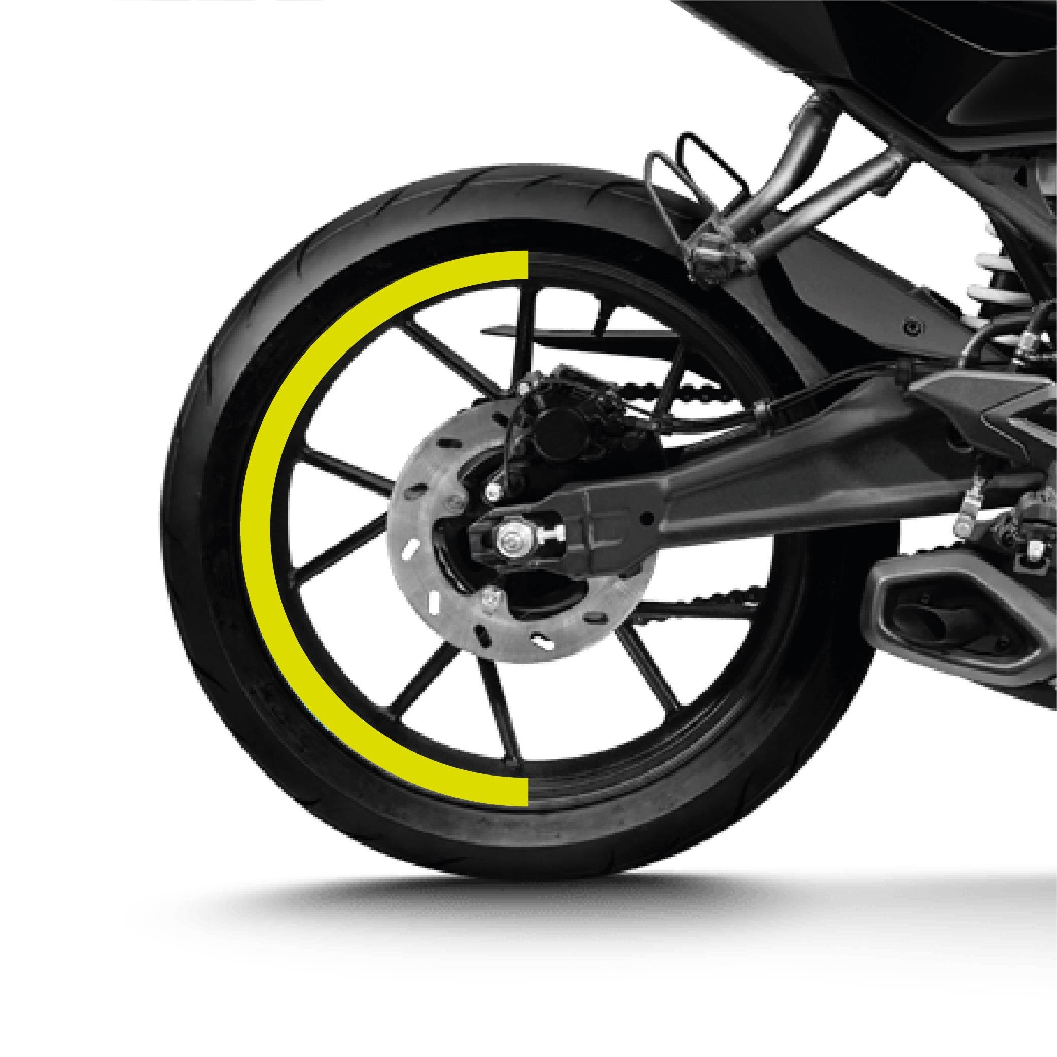 250SRCFMOTO 250SR Yarım Jant Kaplama Sticker Etiket Modeli Neon Sarı