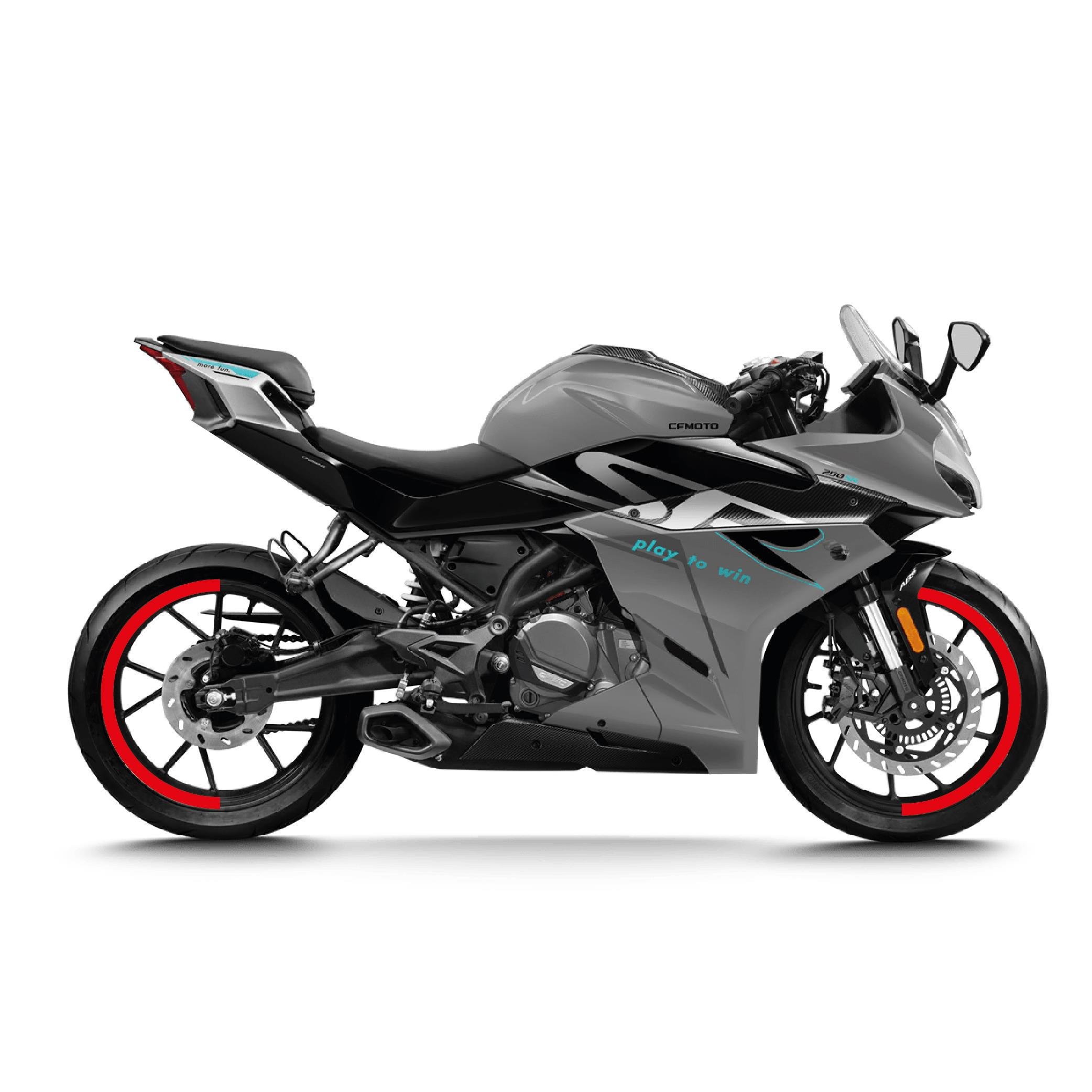 250SRCFMOTO 250SR Yarım Jant Kaplama Sticker Etiket Modeli Kırmızı