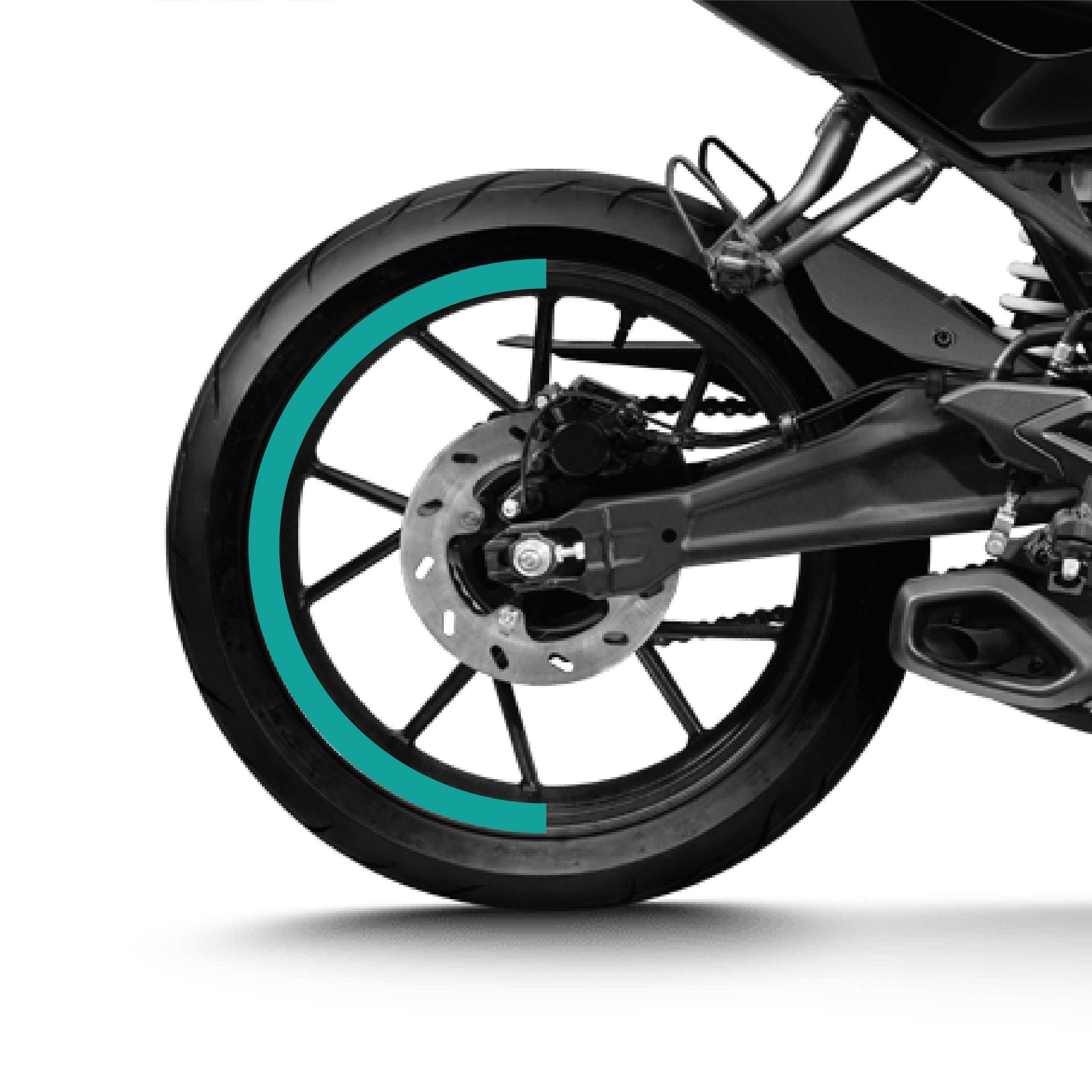 250SRCFMOTO 250SR Yarım Jant Kaplama Sticker Etiket Modeli Turkuaz 