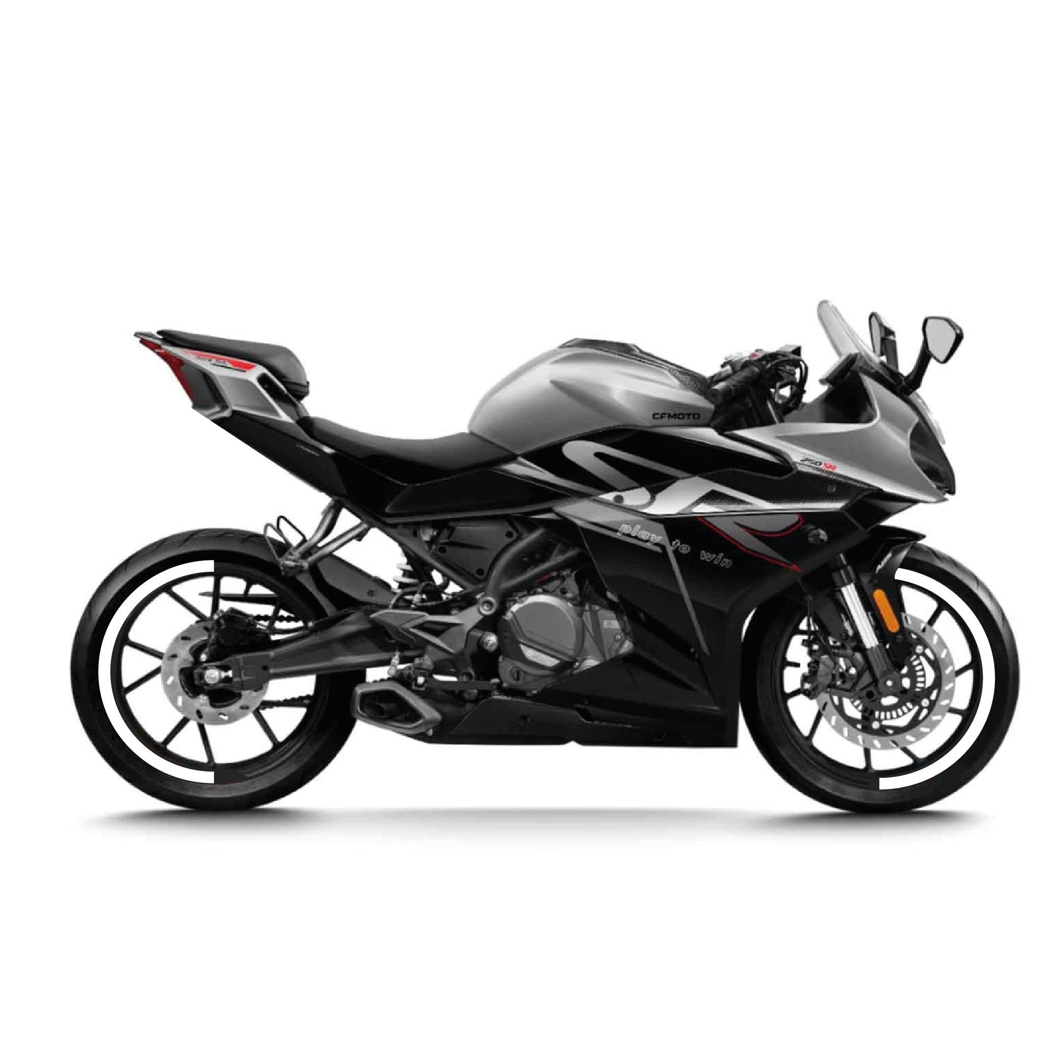 250SRCFMOTO 250SR Yarım Jant Kaplama Sticker Etiket Modeli Beyaz