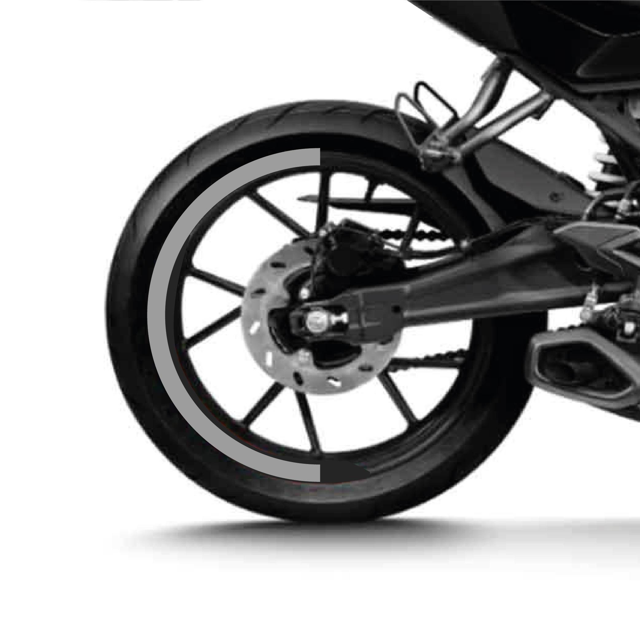 250SRCFMOTO 250SR Yarım Jant Kaplama Sticker Etiket Modeli Metalik Gri 