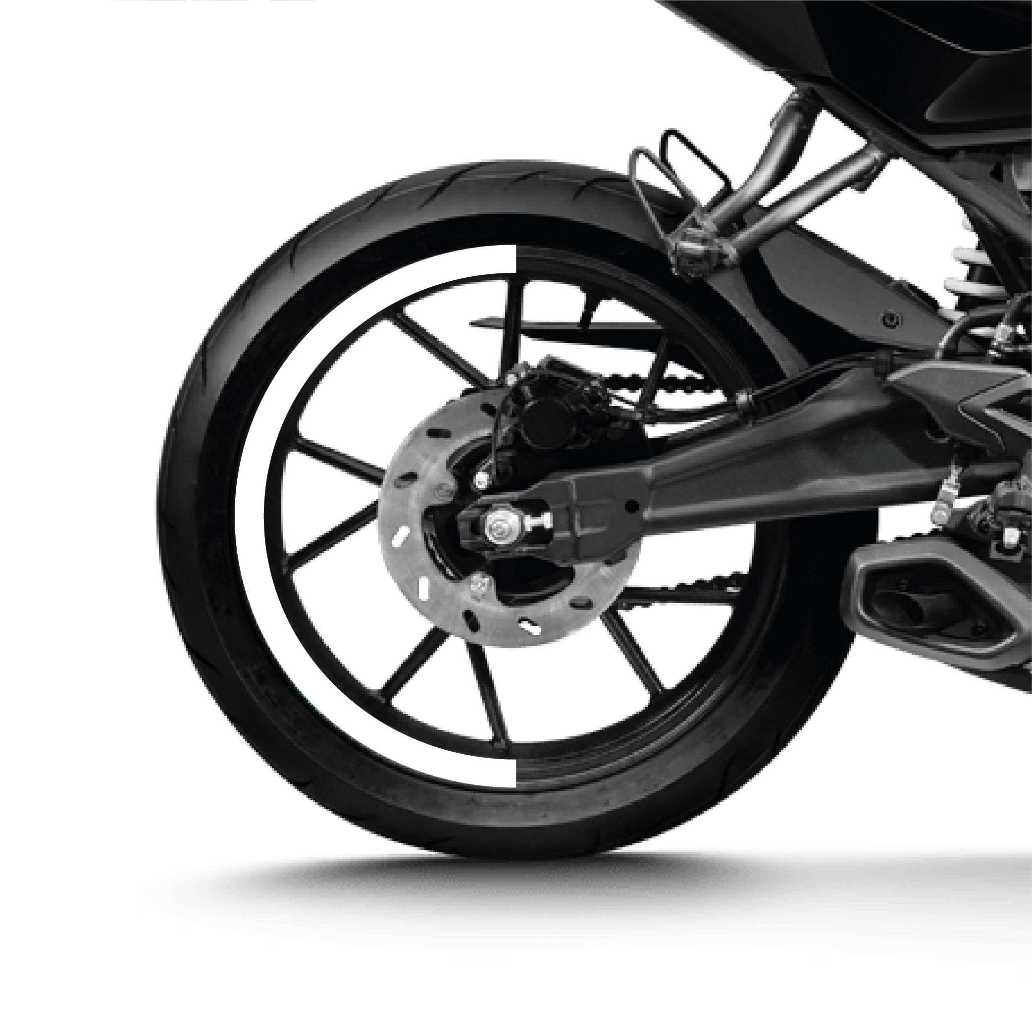 250SRCFMOTO 250SR Yarım Jant Kaplama Sticker Etiket Modeli Beyaz