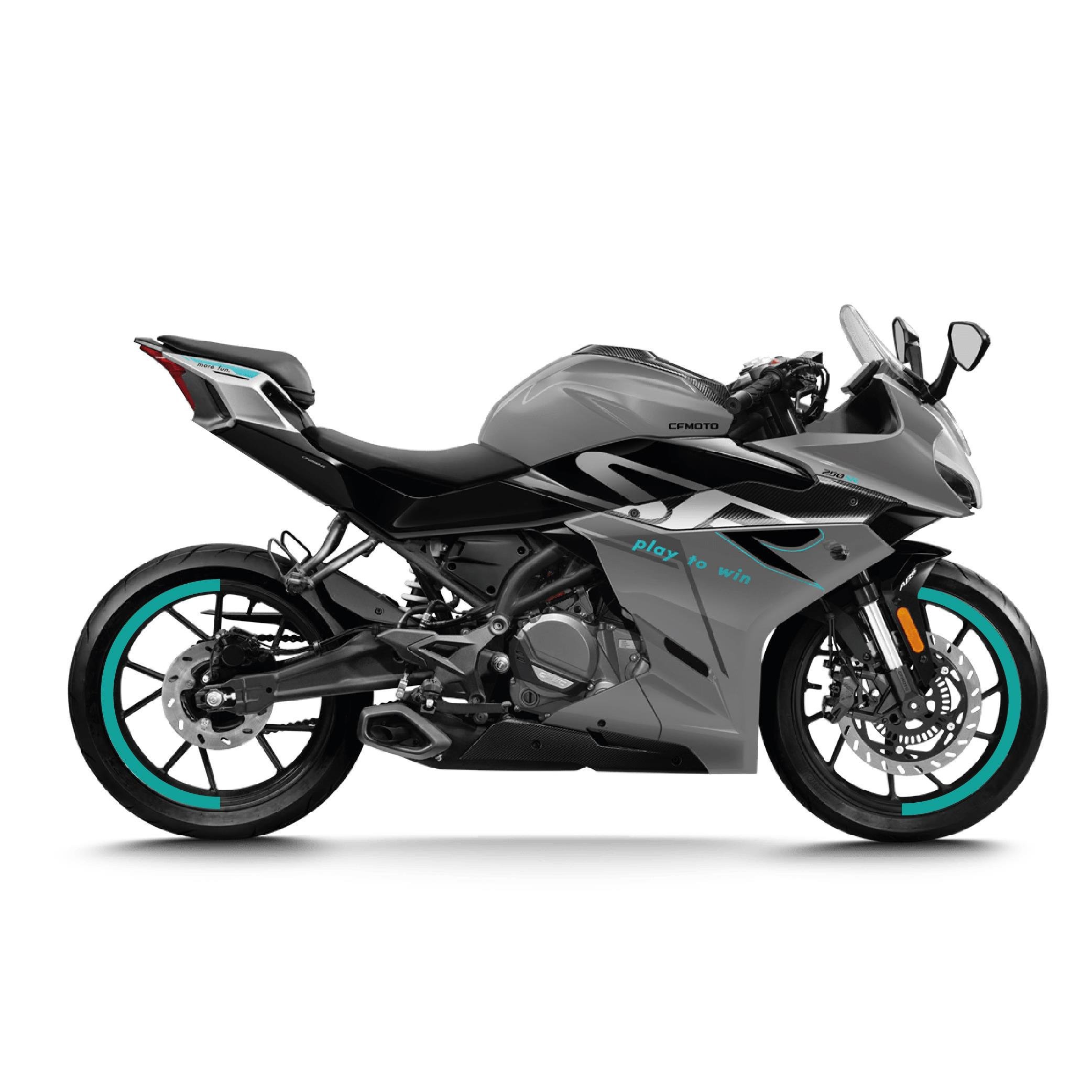 250SRCFMOTO 250SR Yarım Jant Kaplama Sticker Etiket Modeli Turkuaz 