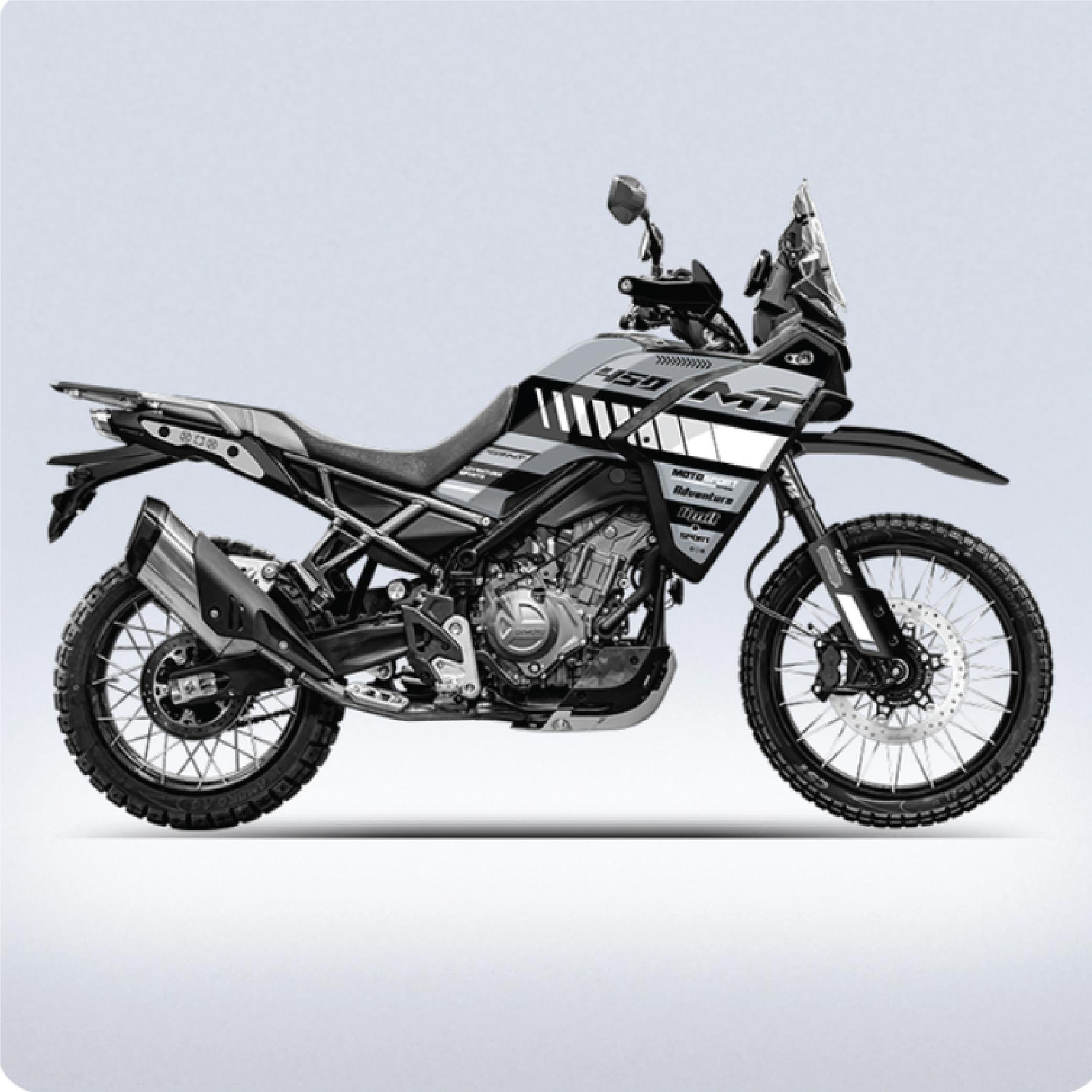 450 MTCFMOTO 450 MT Trophy 2 Parçalı Kaplama Sticker Etiket Modeli 