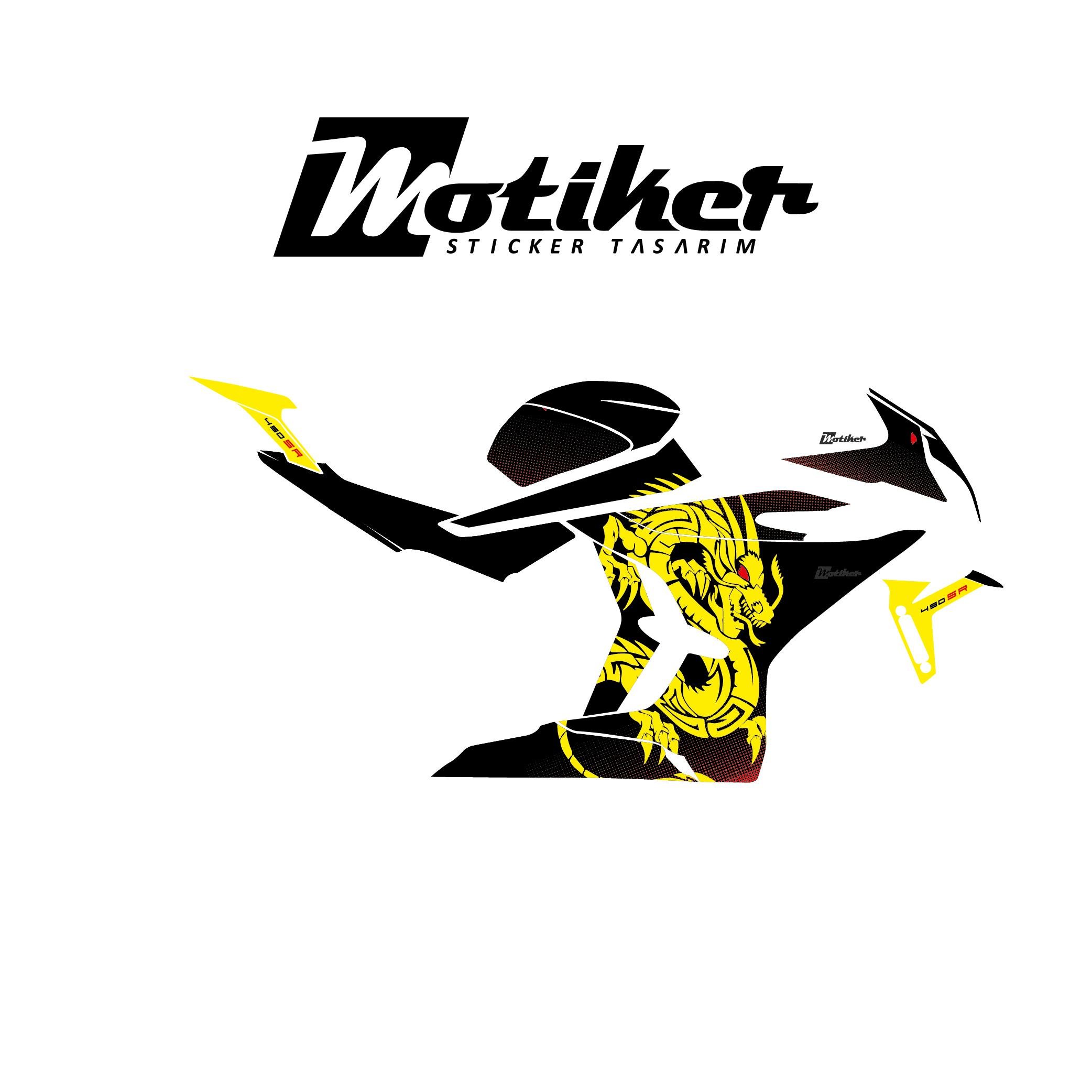 450SRCFMOTO 450SR Dragon Sarı Motosiklet Kaplaması