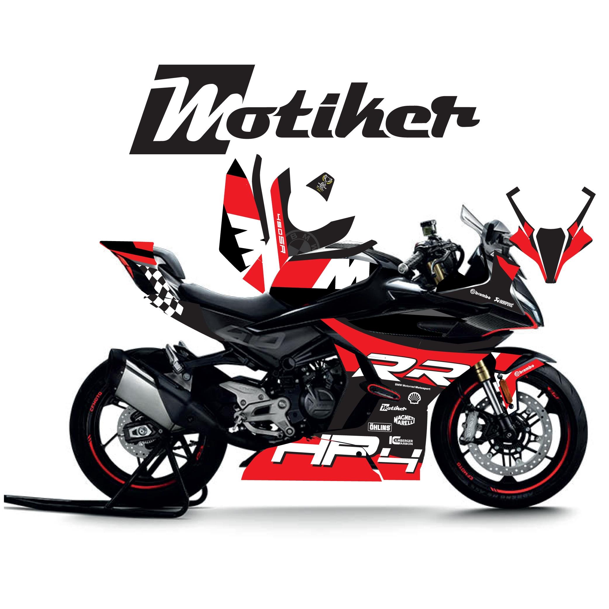 450SRCFMOTO 450SR HP4 RR Kırmızı Motosiklet Kaplaması