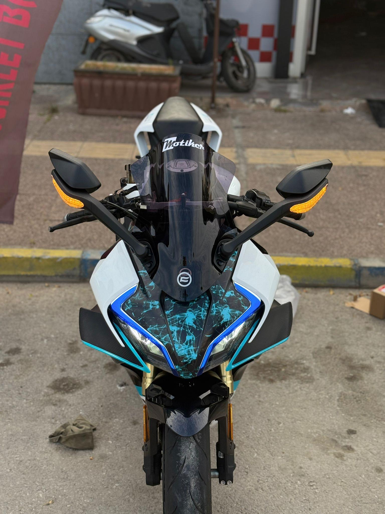 450SRCFMOTO 450SR ÖN KAFA TURKUAZ DUMAN STICKER ETİKET MODELİ KAPLAMA