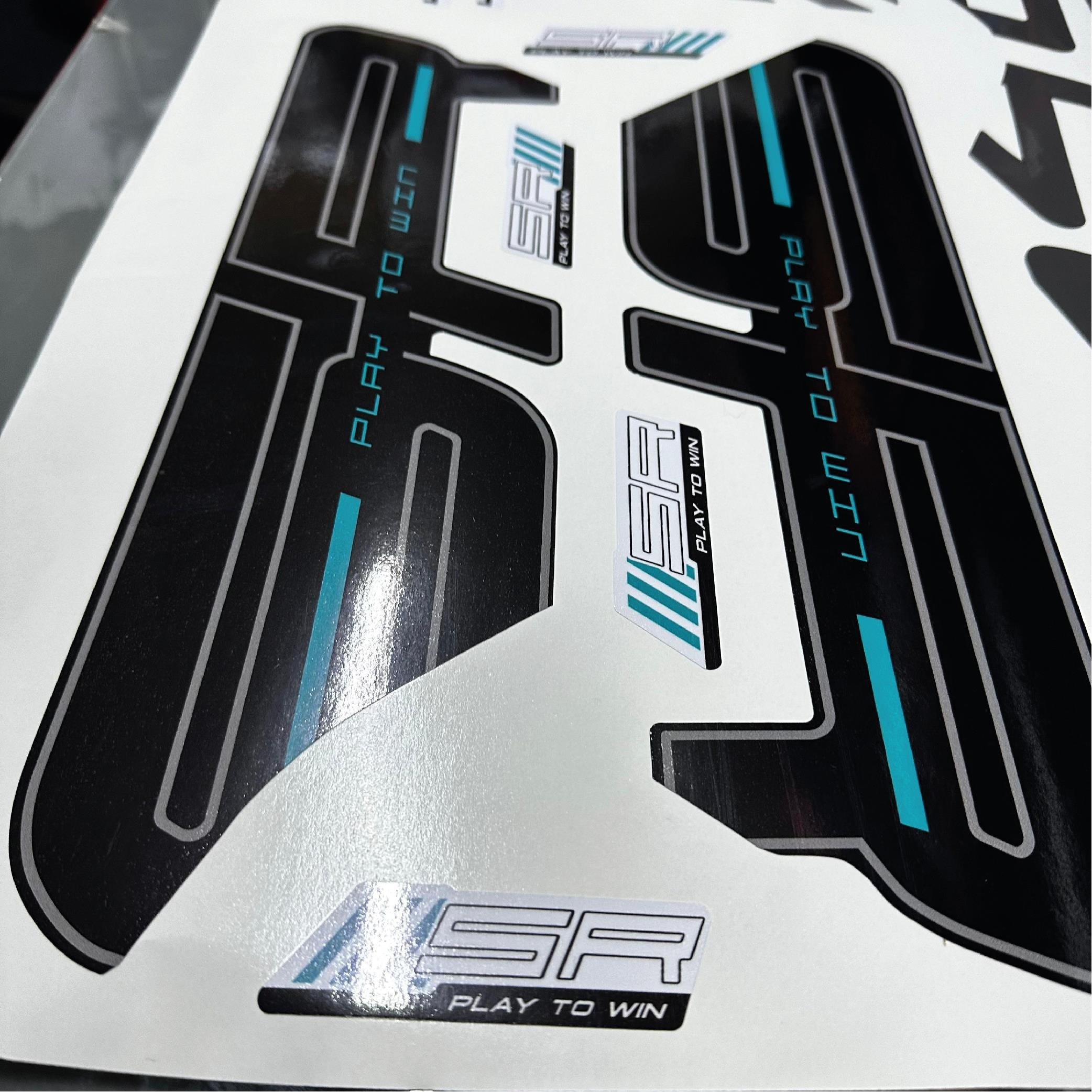 450SRCFMOTO 450SR Orijinal Tasarım Motosiklet Sticker Etiket Modeli Turkuaz Siyah