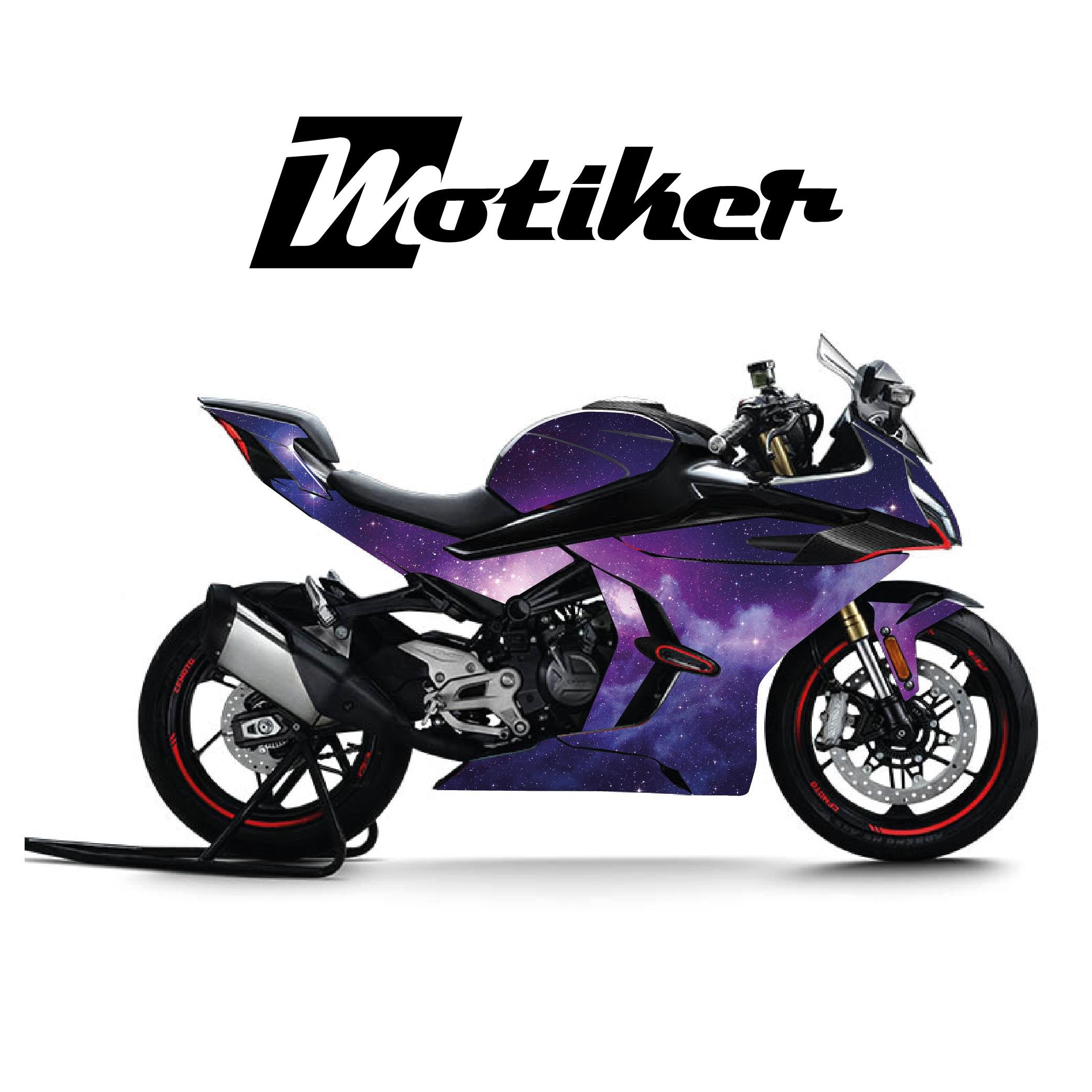 450SRCFMOTO 450SR Sticker Galaxy (Mor Galaksi) Motosiklet Kaplaması