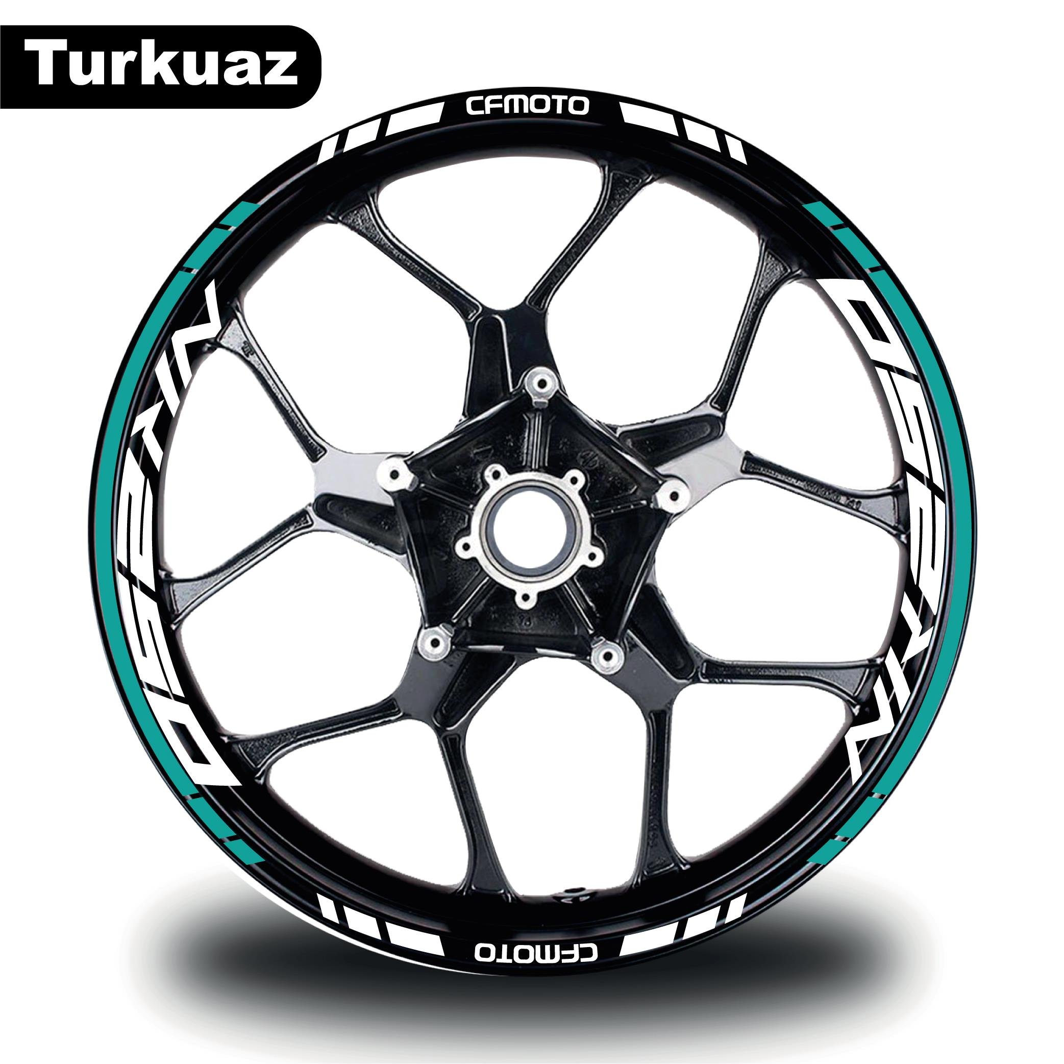 250 NKCFMOTO NK250 Jant Sticker İç & Dış Takım Etiket Modeli Turkuaz