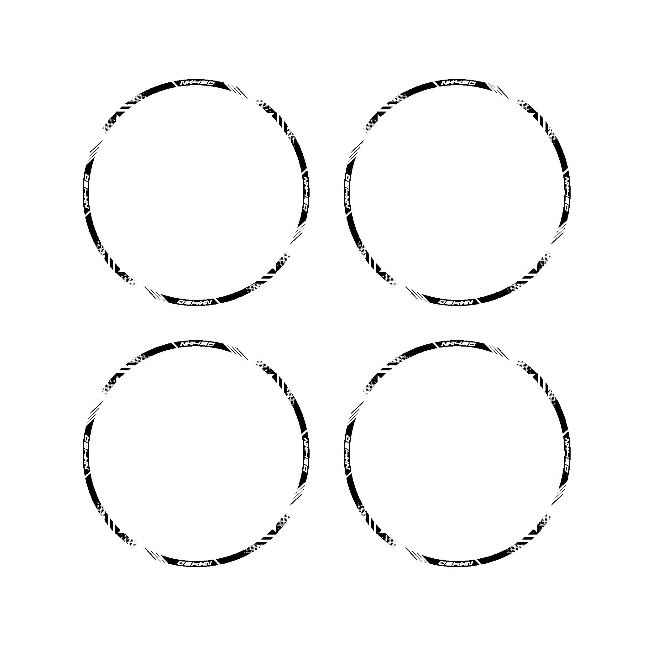 450 NKCFMOTO NK450 Sticker Jant Dışı Şerit Baskılı Beyaz Model