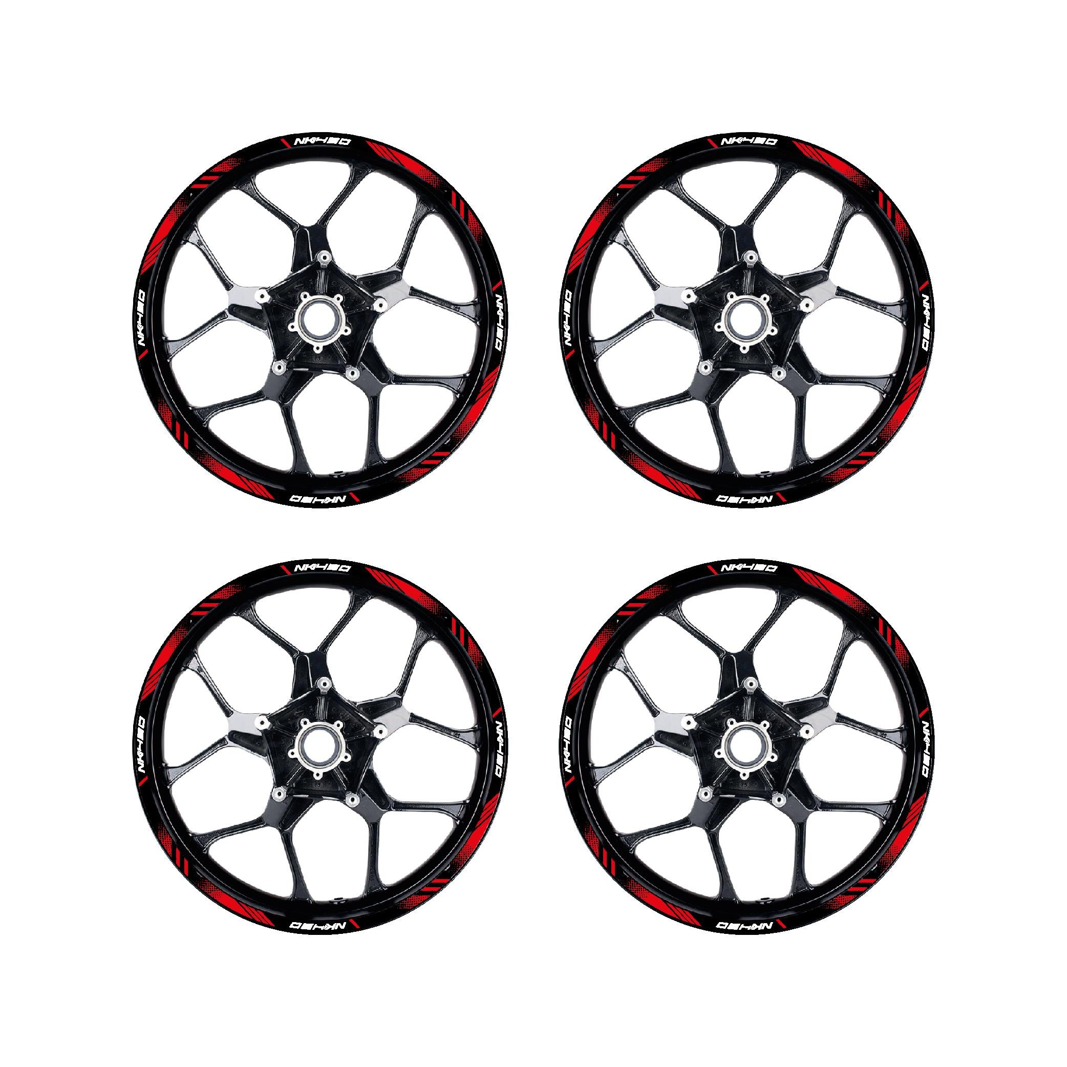 450 NKCFMOTO NK450 Sticker Jant Dışı Şerit Baskılı Kırmızı Model