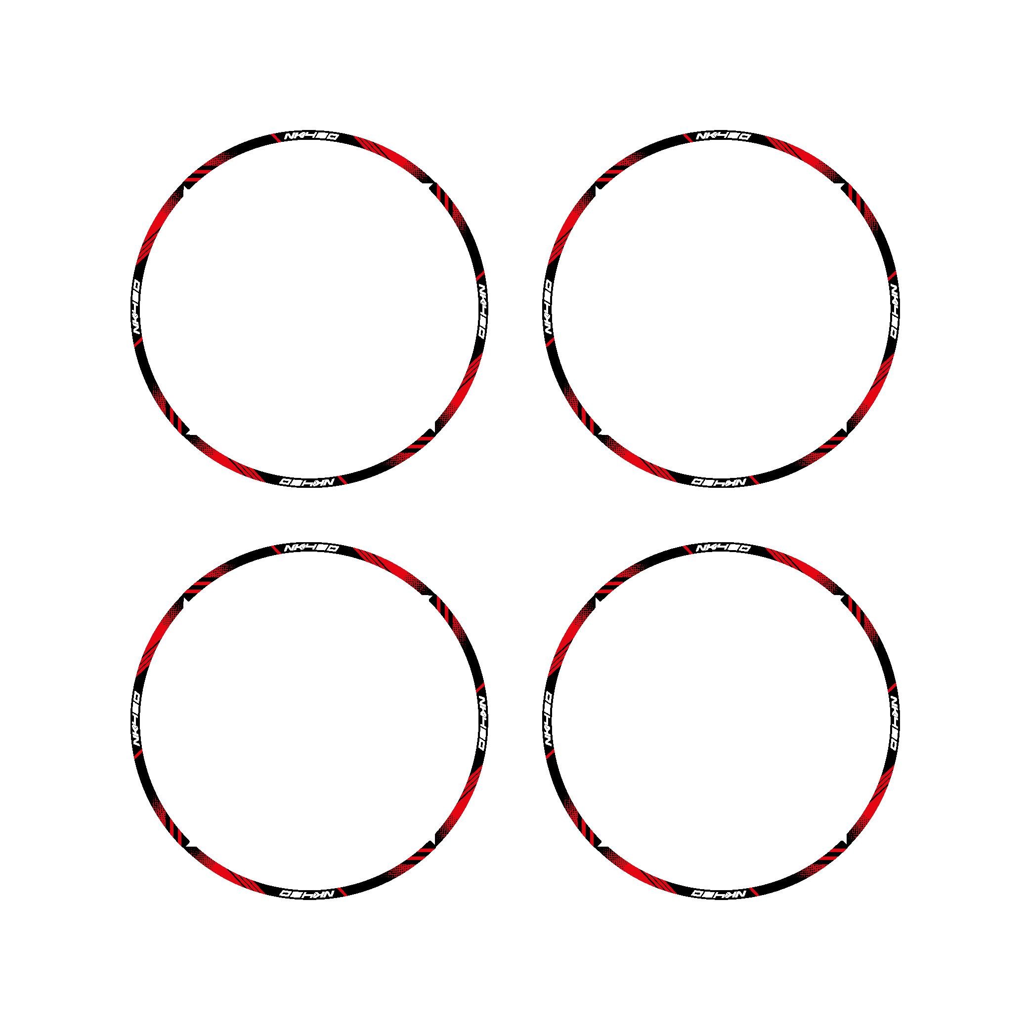 450 NKCFMOTO NK450 Sticker Jant Dışı Şerit Baskılı Kırmızı Model