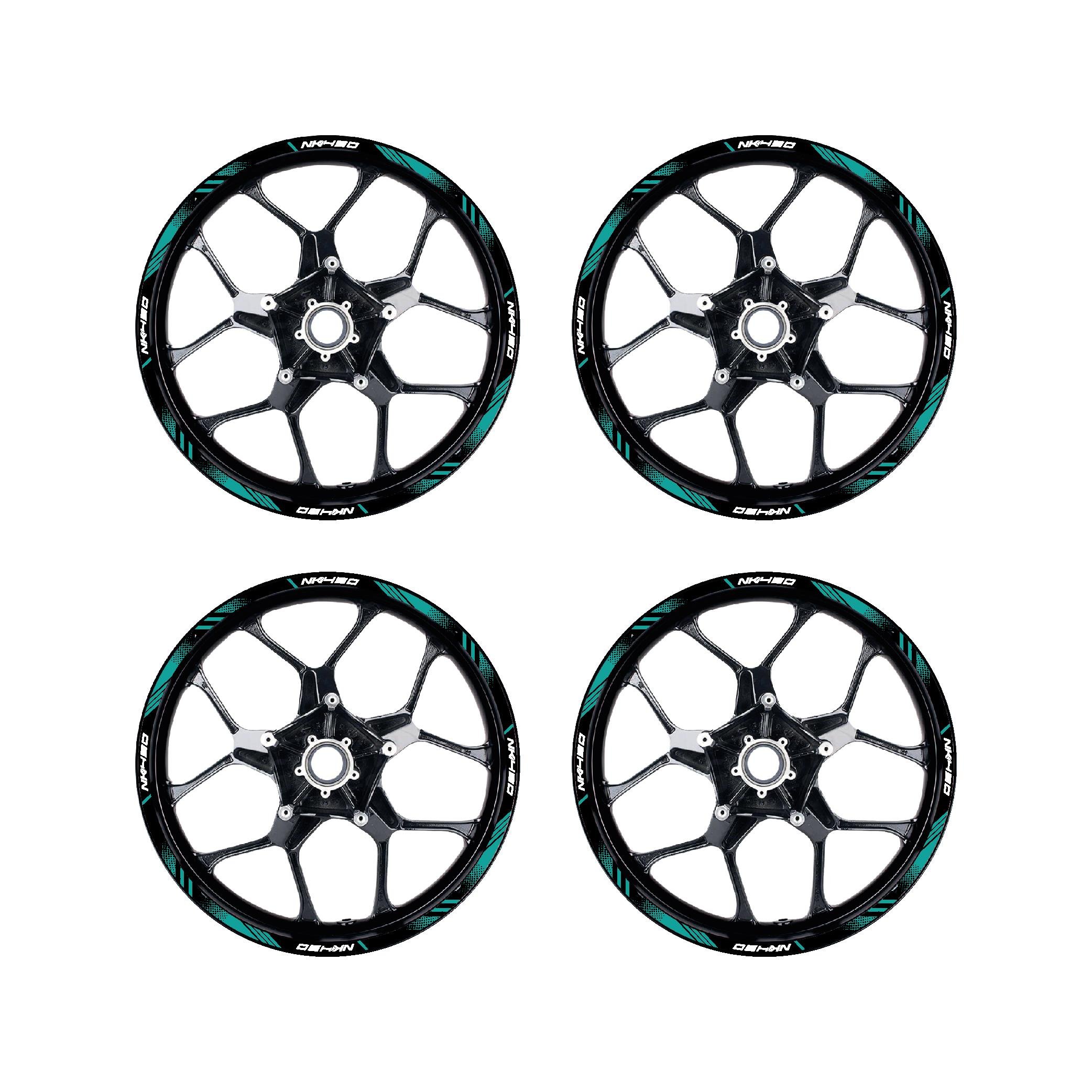 450 NKCFMOTO NK450 Sticker Jant Dışı Şerit Baskılı Turkuaz Model