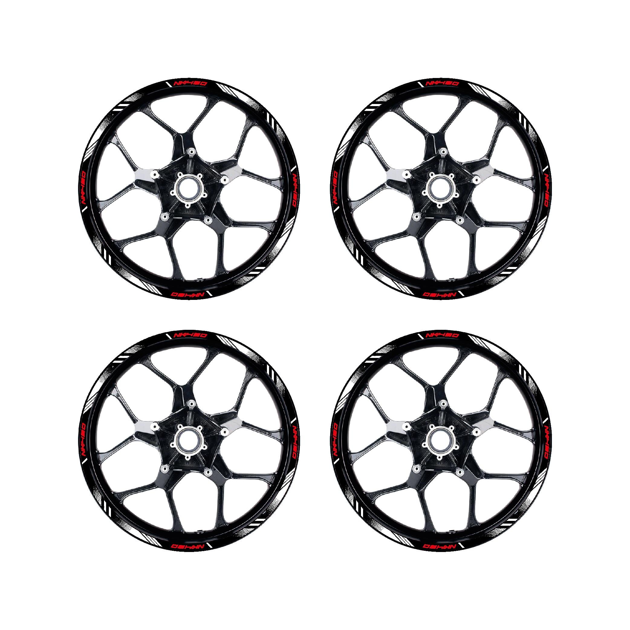 450 NKCFMOTO NK450 Sticker Jant Dışı Şerit Baskılı Kırmızı Beyaz Model