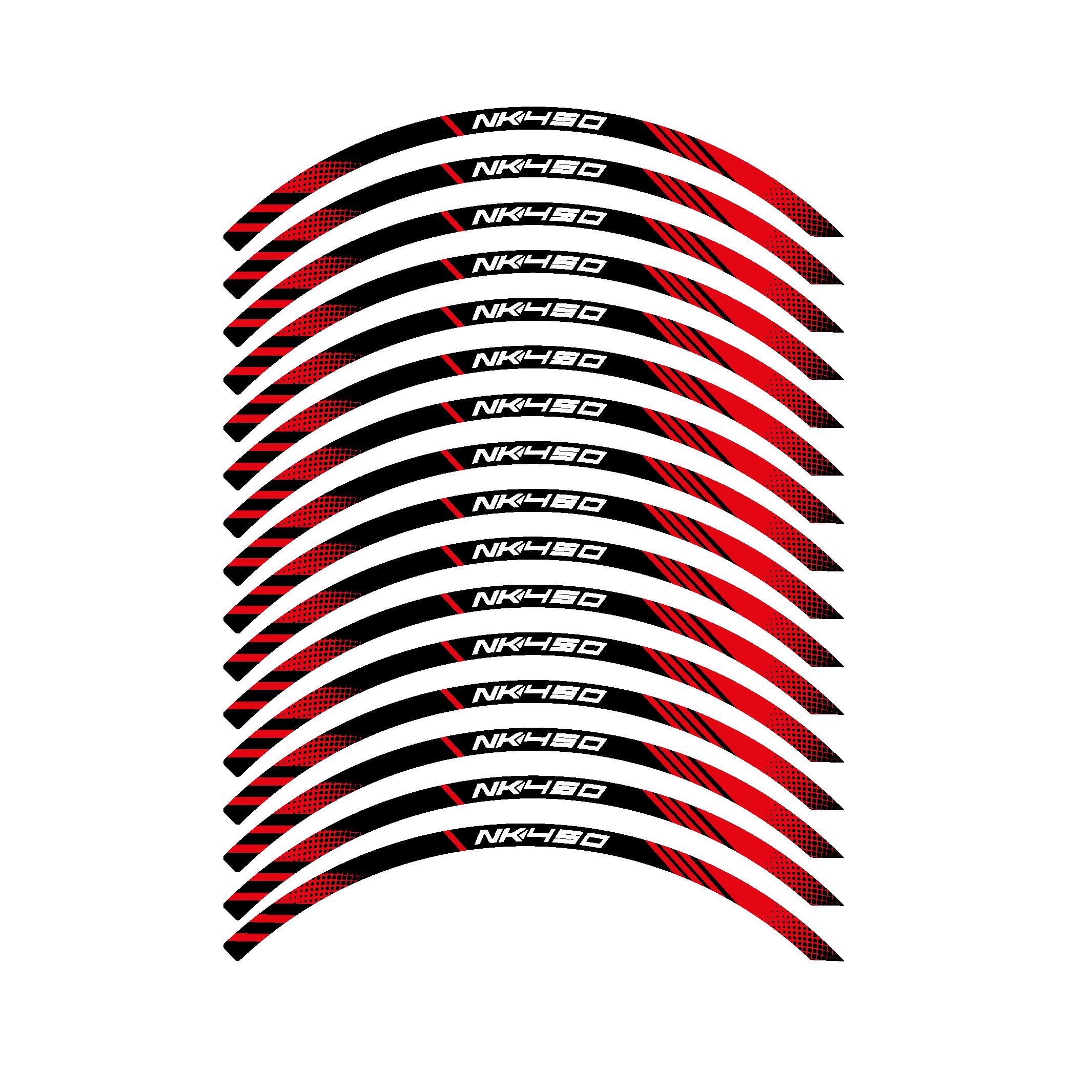 450 NKCFMOTO NK450 Sticker Jant Dışı Şerit Baskılı Kırmızı Model