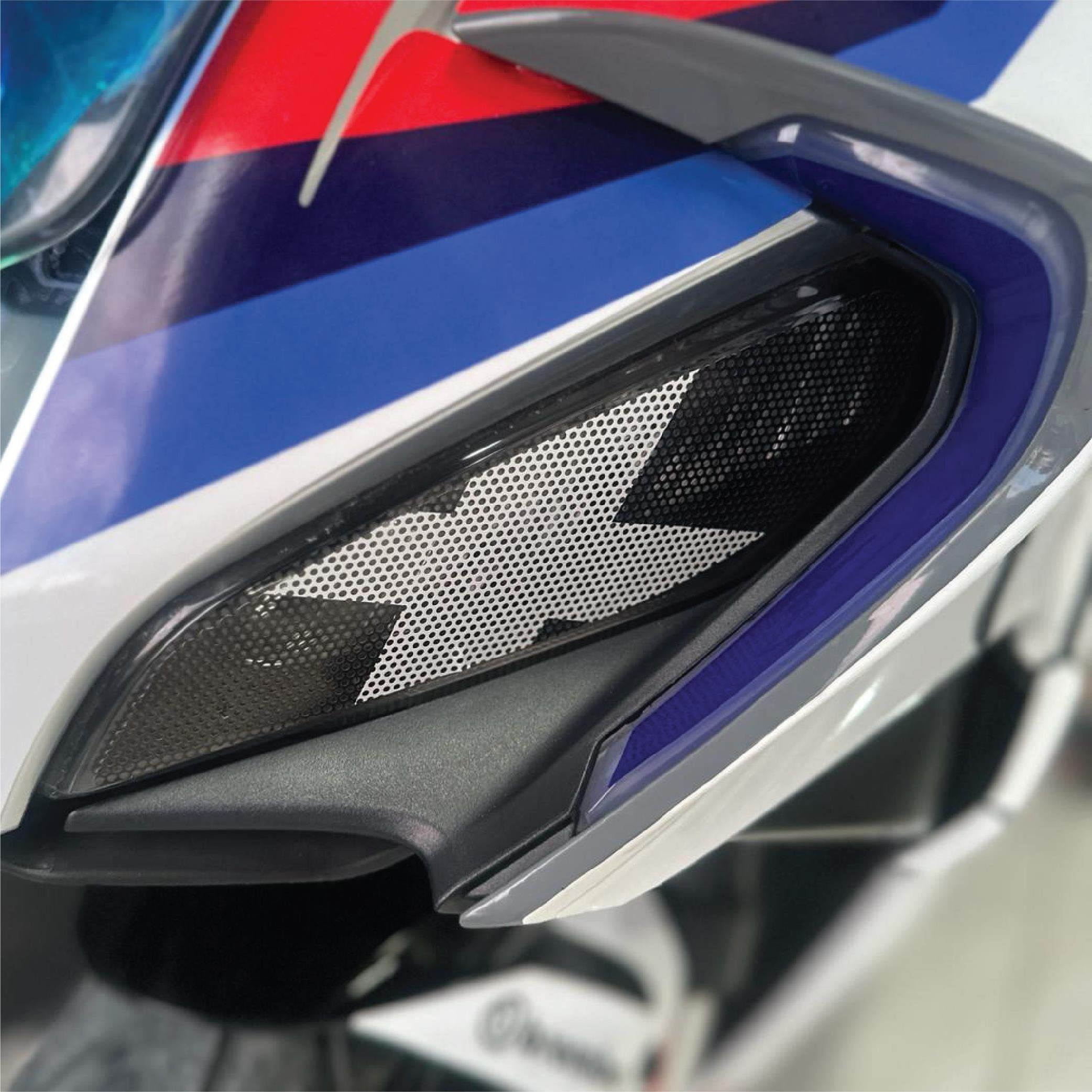 250SRCFMOTO SR250 Far Altı Karbon Motosiklet Sticker Etiket Modeli 