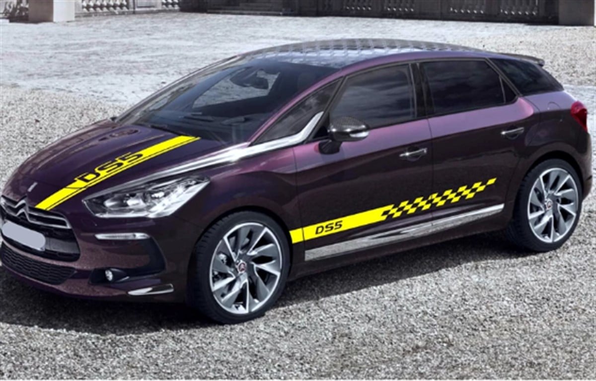 Citroen DS5 Ön Kaput + Yan Kapı Sticker Etiket Modeli
