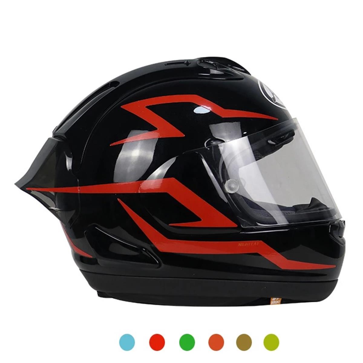 Çizgi Desenli Kask Sticker Etiket Modeli