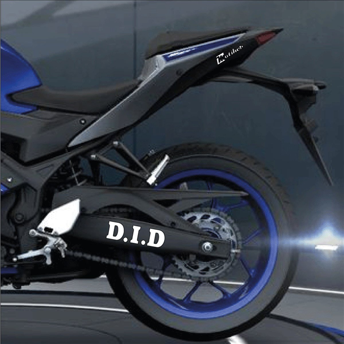 D.I.D Yazılı Beyaz Arka Maşa Sticker Etiket Modeli