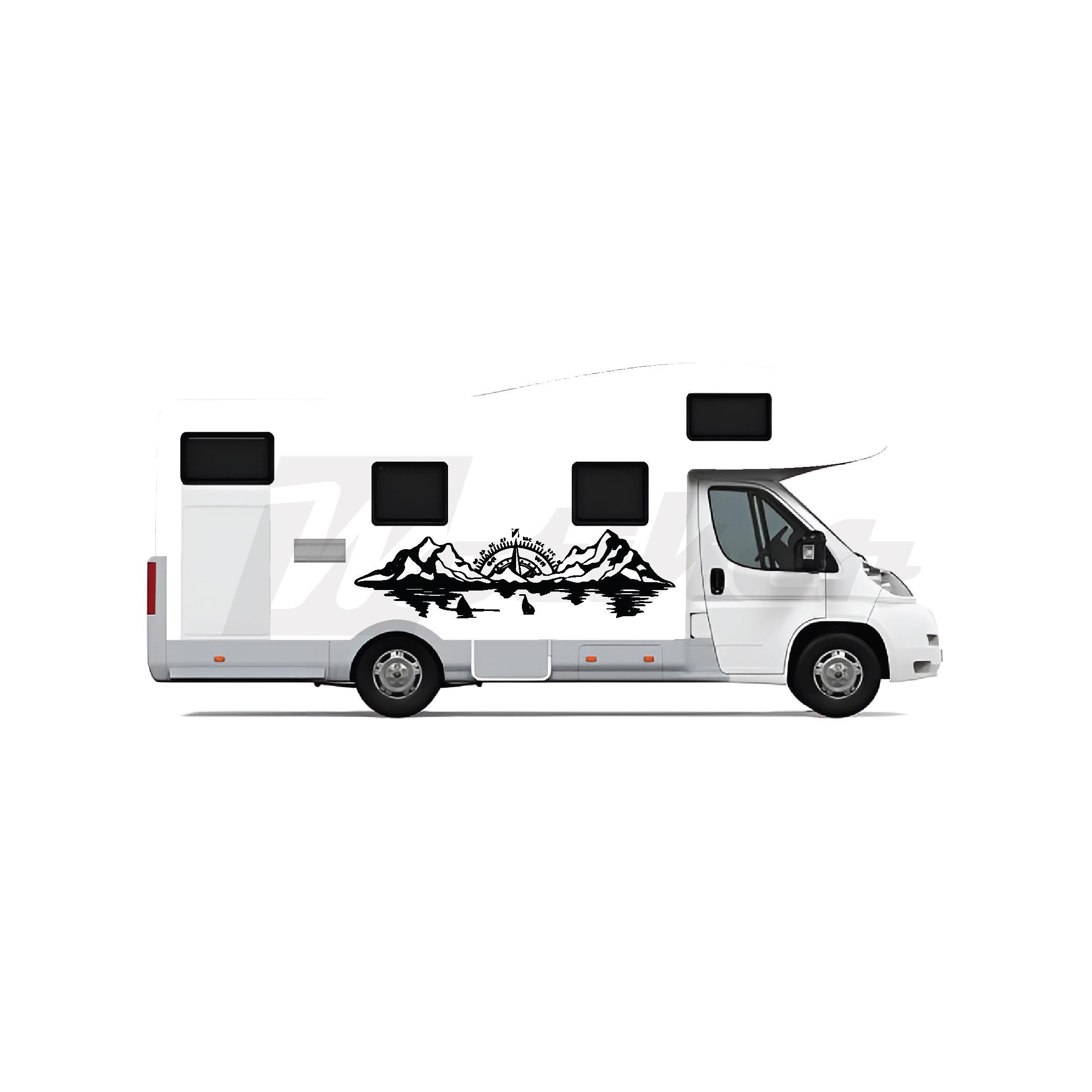 KaravanDağ ve Pusula Off Road Sticker Etiket