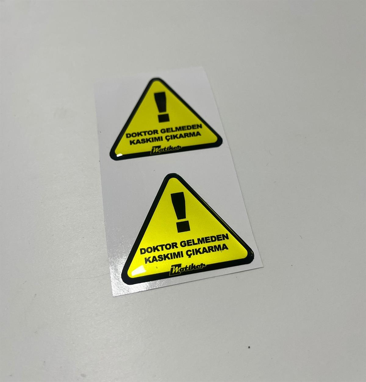 Doktor Gelmeden Kaskımı Çıkartma Damla Sticker Etiket Modeli 4x4 cm