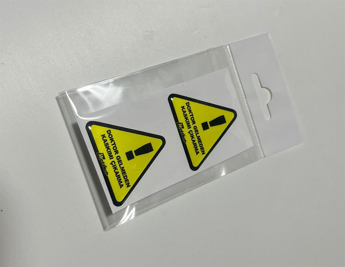 Doktor Gelmeden Kaskımı Çıkartma Damla Sticker Etiket Modeli 4x4 cm