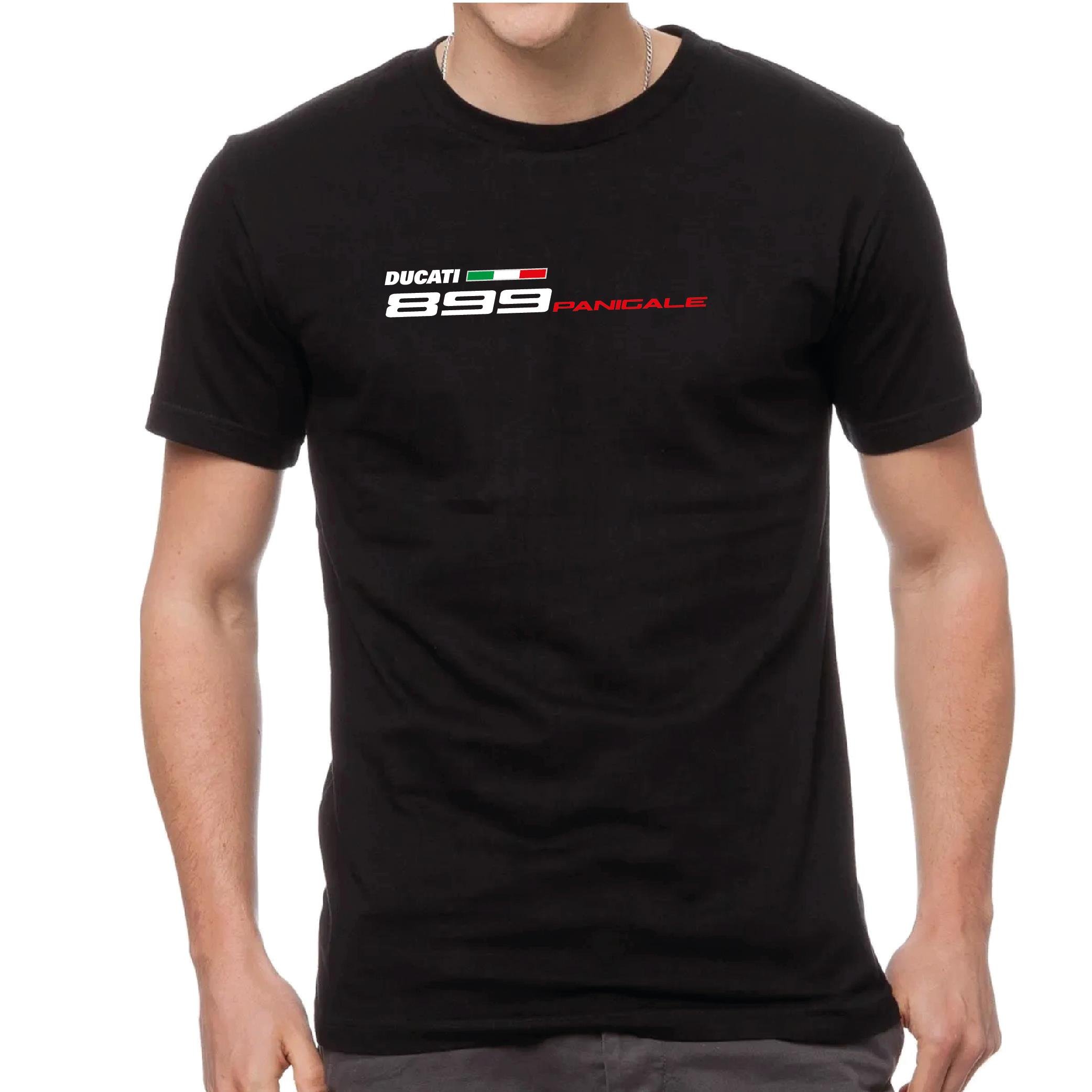 T-ShirtDucati 899 Panigale Tasarım Motorcu Tişörtü Beyaz Kırmızı 