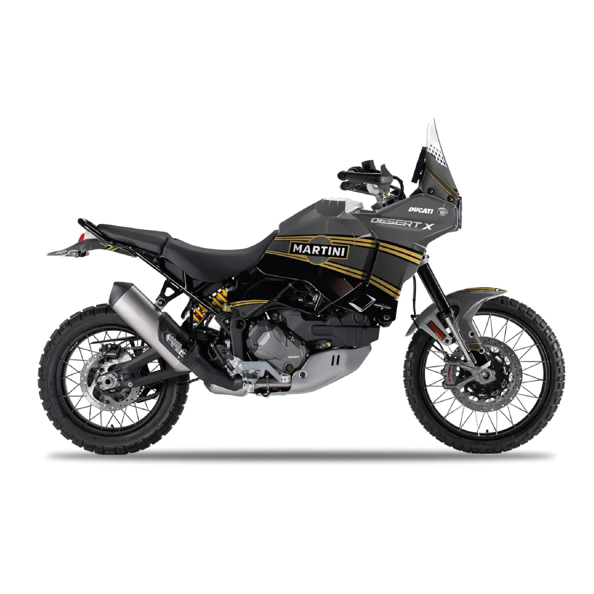 DUCATIDucati Desert X Gold Martini Tasarım Motosiklet Kaplama Sticker Etiket Modeli