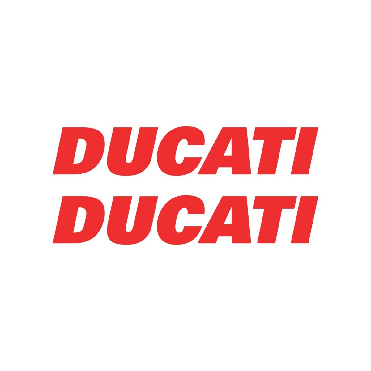 Ducati Yazılı Renkli Sticker Etiket Modeli