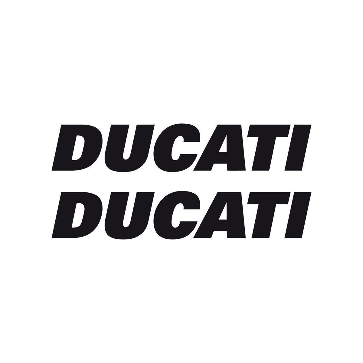 Ducati Yazılı Renkli Sticker Etiket Modeli