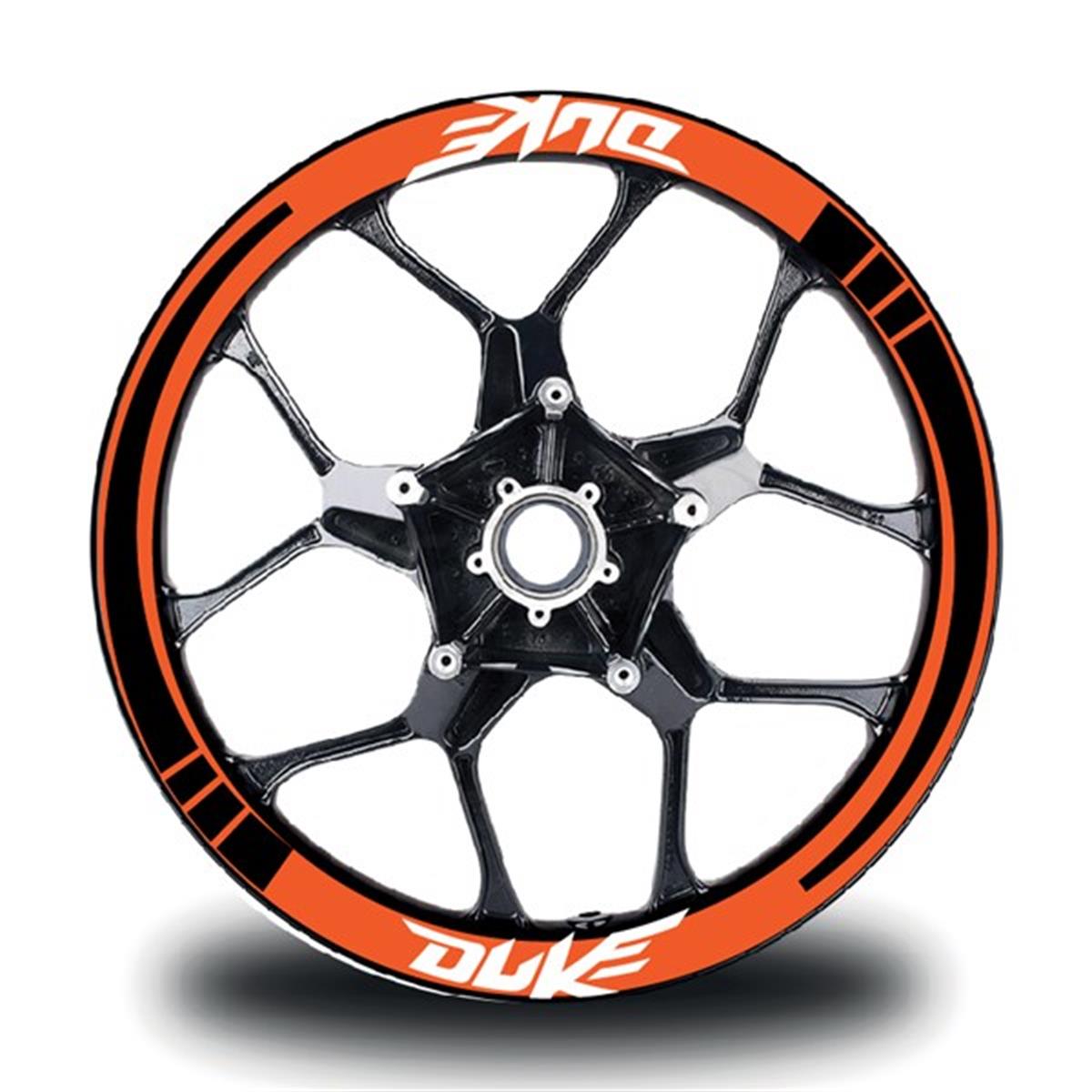 Duke Yazılı Uzun Üçgen Kesim KTM Şerit Jant Sticker Etiket Modeli
