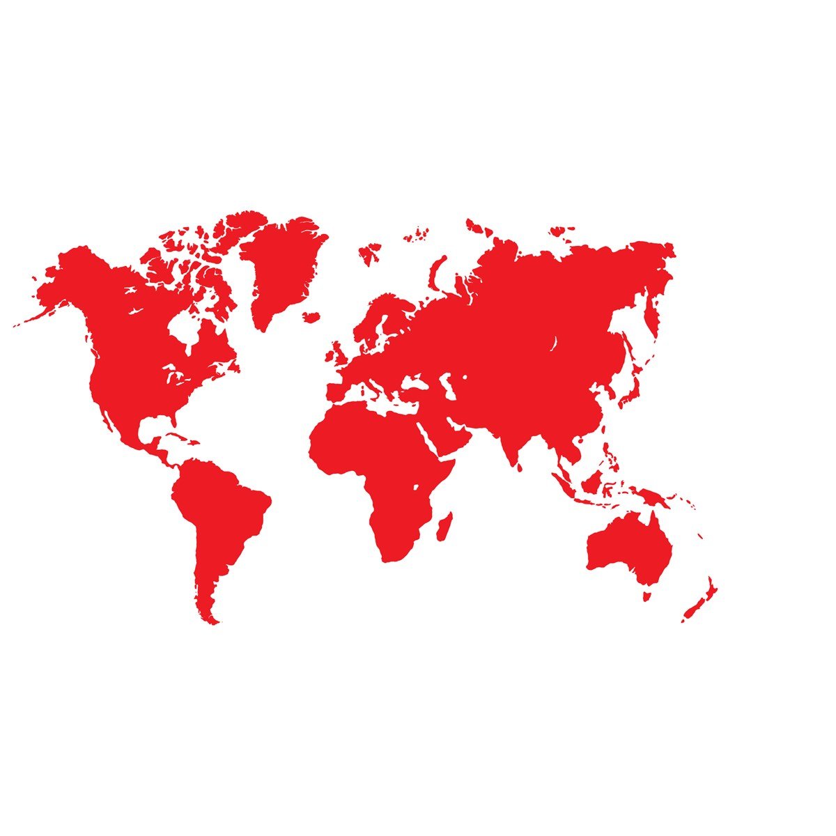 Dünya Haritası Mini Sticker Etiket Modeli