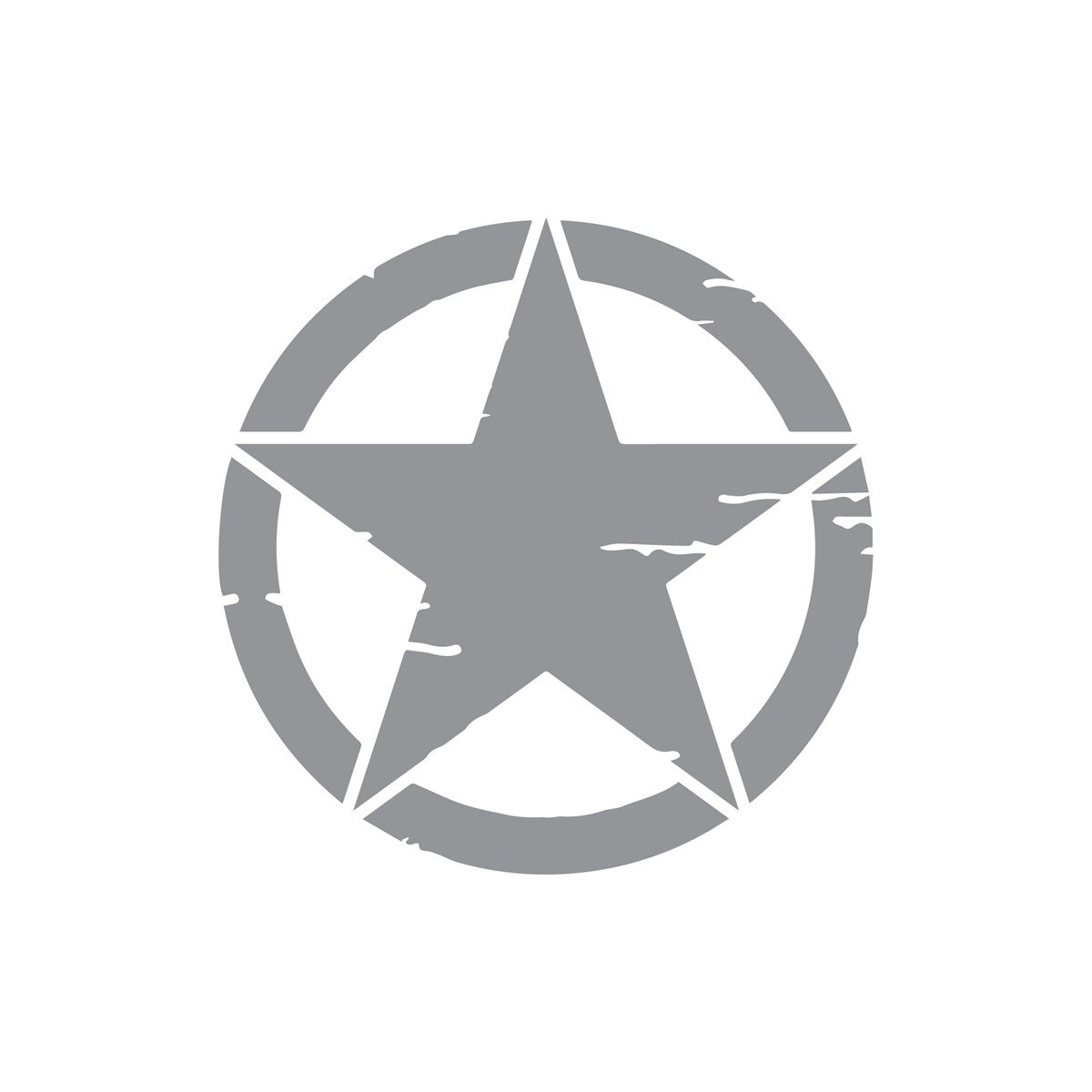 Eskitilmiş Yıldız Mini Sticker Etiket Modeli