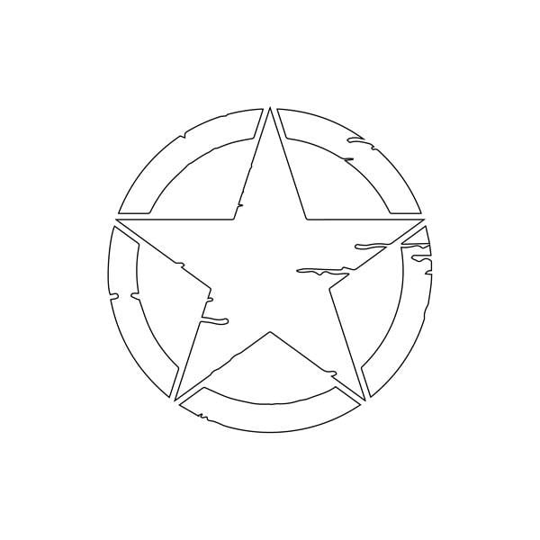 Eskitilmiş Yıldız Mini Sticker Etiket Modeli