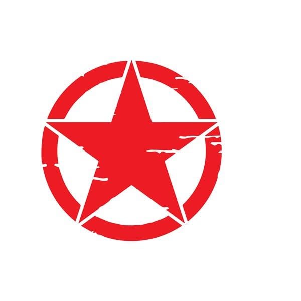 Eskitilmiş Yıldız Mini Sticker Etiket Modeli