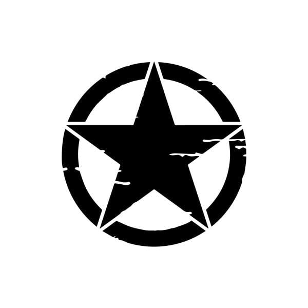 Eskitilmiş Yıldız Mini Sticker Etiket Modeli