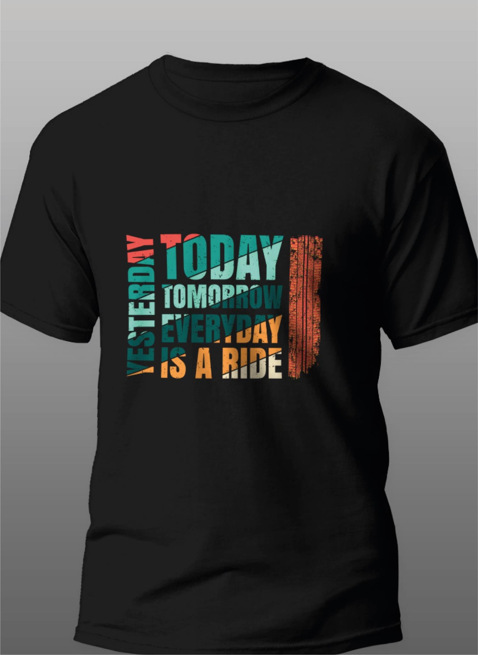 T-ShirtEvery Day Ride Motorcu T-Shirt Modeli Siyah