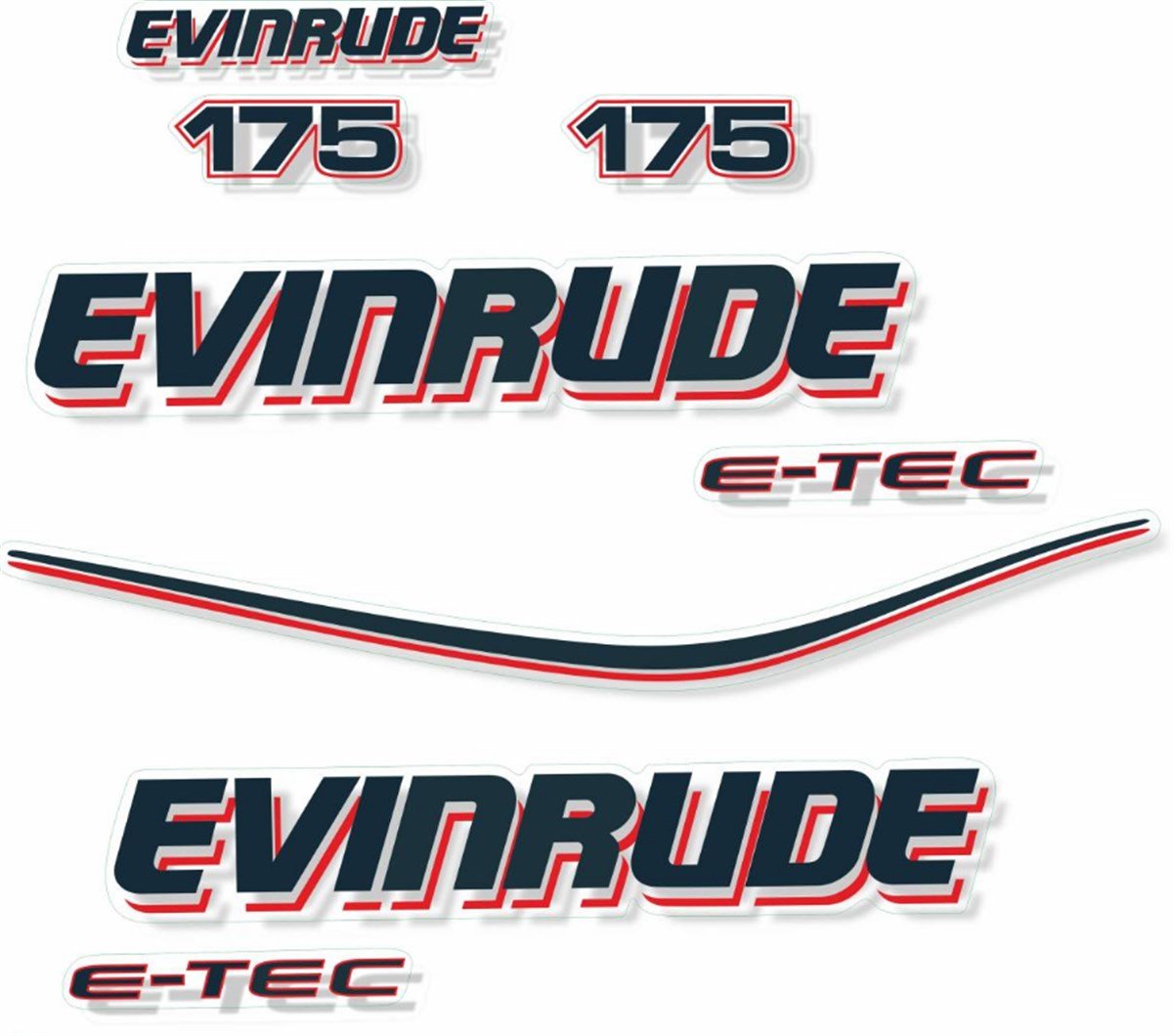 Evinrude 175 Hp Tekne Sticker Etiket Modeli
