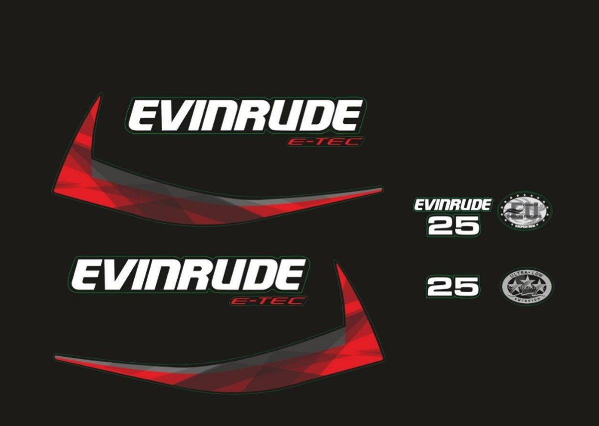 Evinrude 25 Hp Tekne Sticker Etiket Modeli