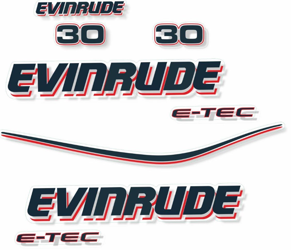 Evinrude 30 Hp Tekne Sticker Etiket Modeli
