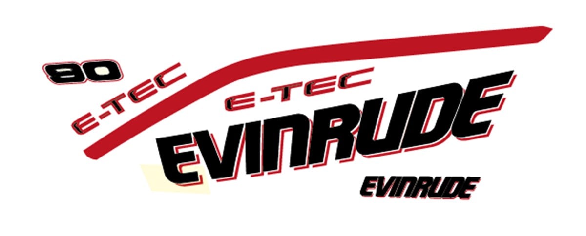 Evinrude Eski Kasa Tekne Sticker 
