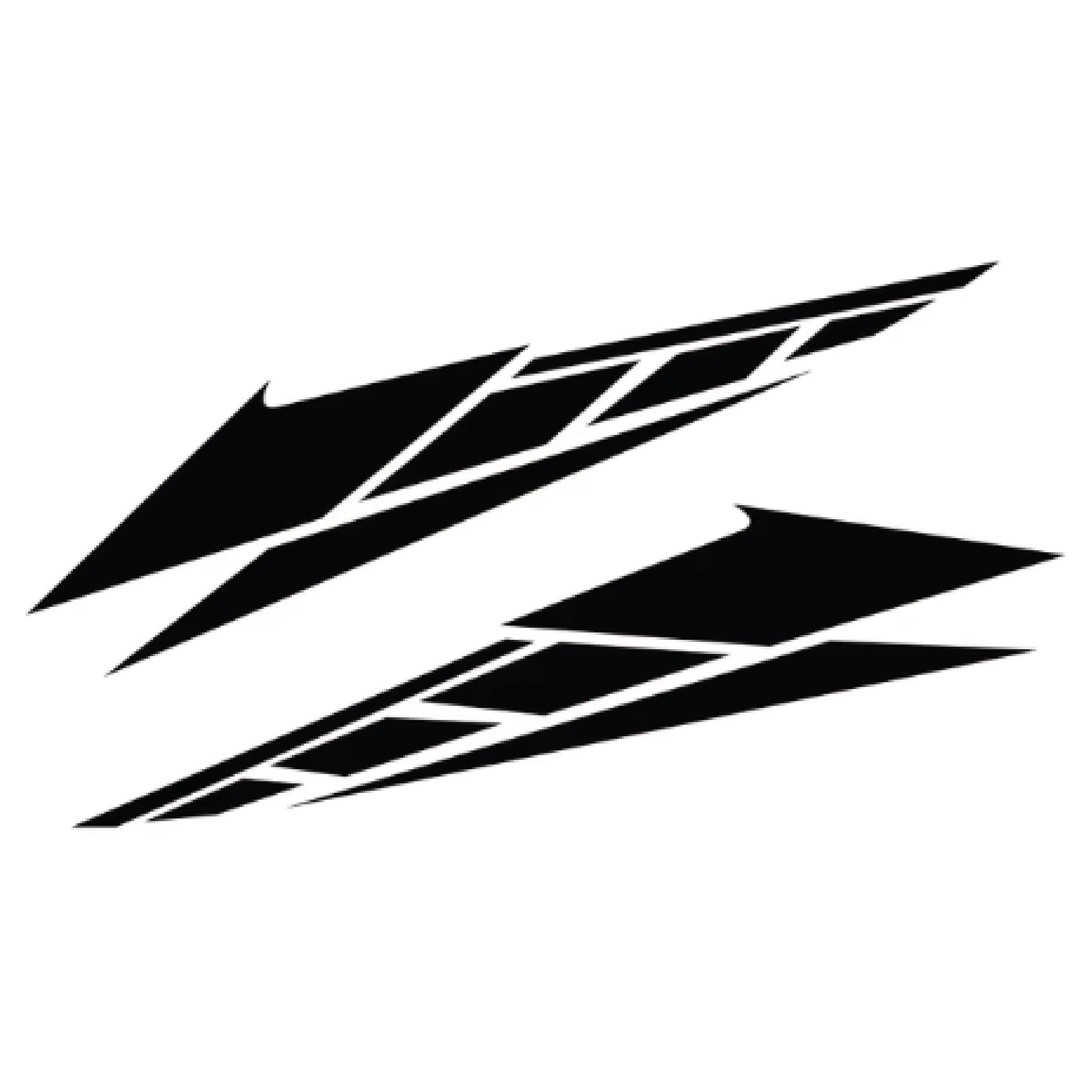 MotosikletEvrensel Motosiklet Kesikli Üçgen Sticker Etiket Modeli Siyah