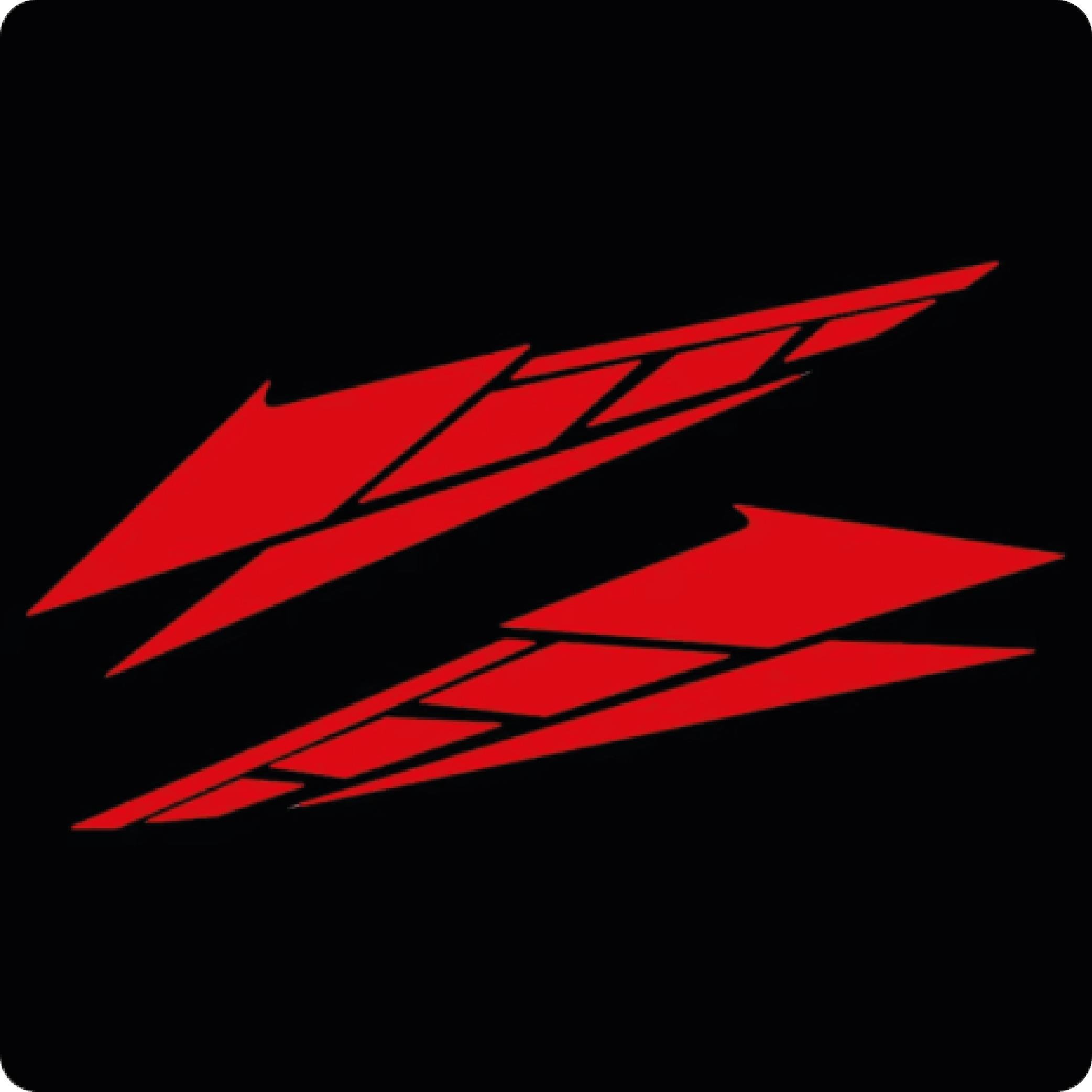 MotosikletEvrensel Motosiklet Kesikli Üçgen Sticker Etiket Modeli Kırmızı