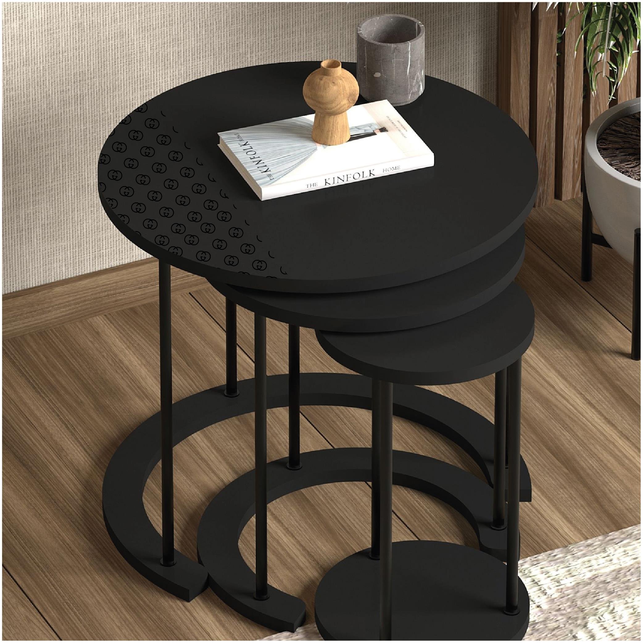 MARKALARGG 25x25cm Folyo Kesim Evrensel Desen Kaplama Siyah