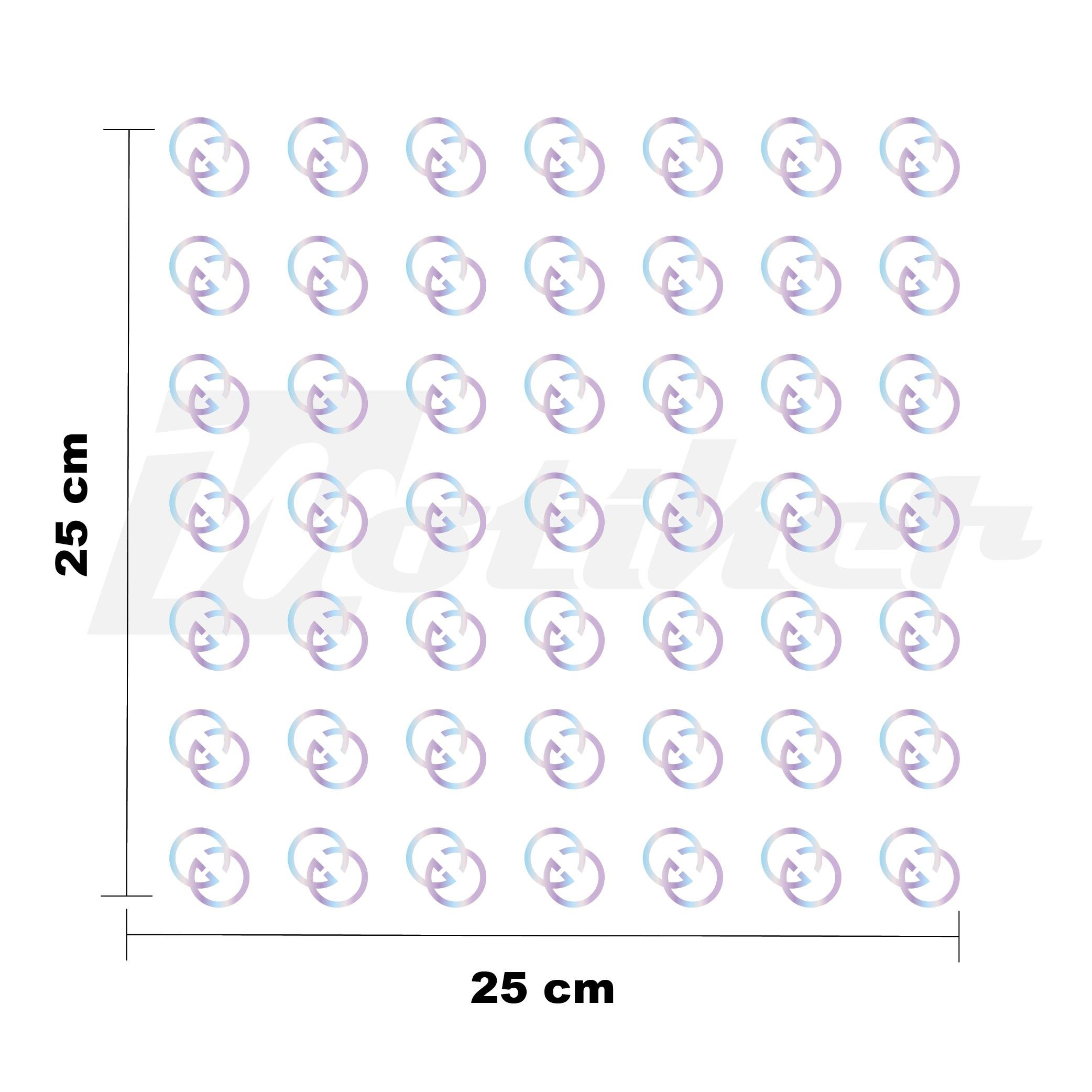 MARKALARGG 25x25cm Folyo Kesim Evrensel Desen Kaplama Hologram