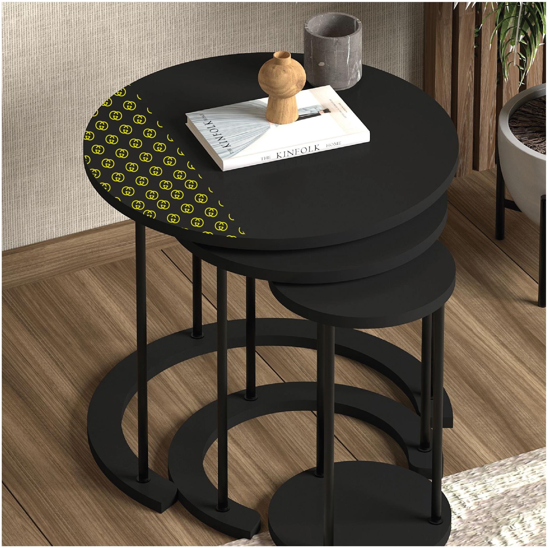 MARKALARGG 25x25cm Folyo Kesim Evrensel Desen Kaplama Neon Sarı (Yeşil)